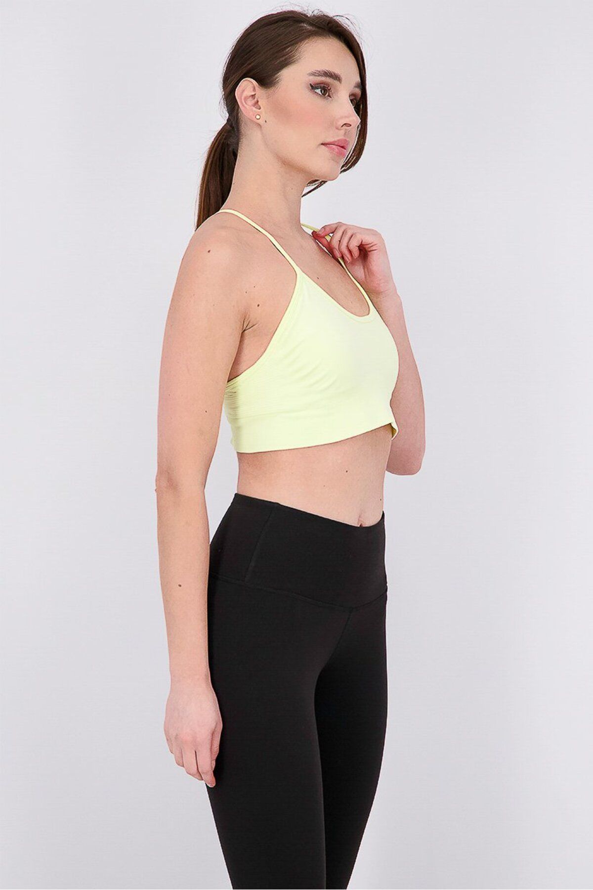 Tchibo-Women Seamless Non Padded Sports Bra, Yellow 4