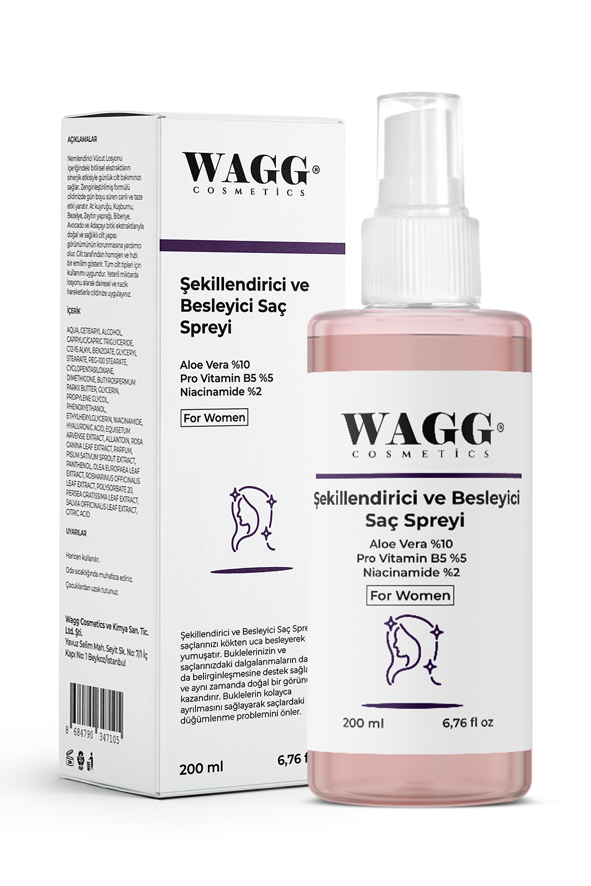 Kadınlara Özel Tüm Saç Tipleri Için Şekillendirici Ve Besleyici Saç Spreyi 200ml — sekbes1 — تصویر 5 از 5