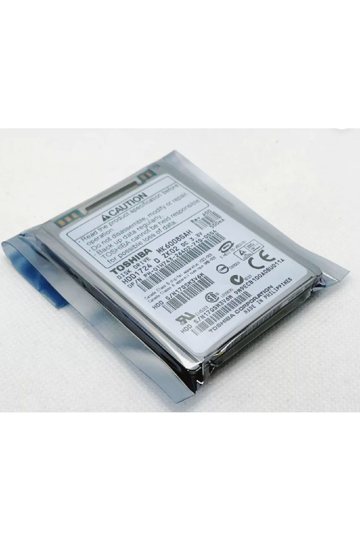 Toshiba MK6008GAH 60GB 1.8" 500mA HDD1724 Disk