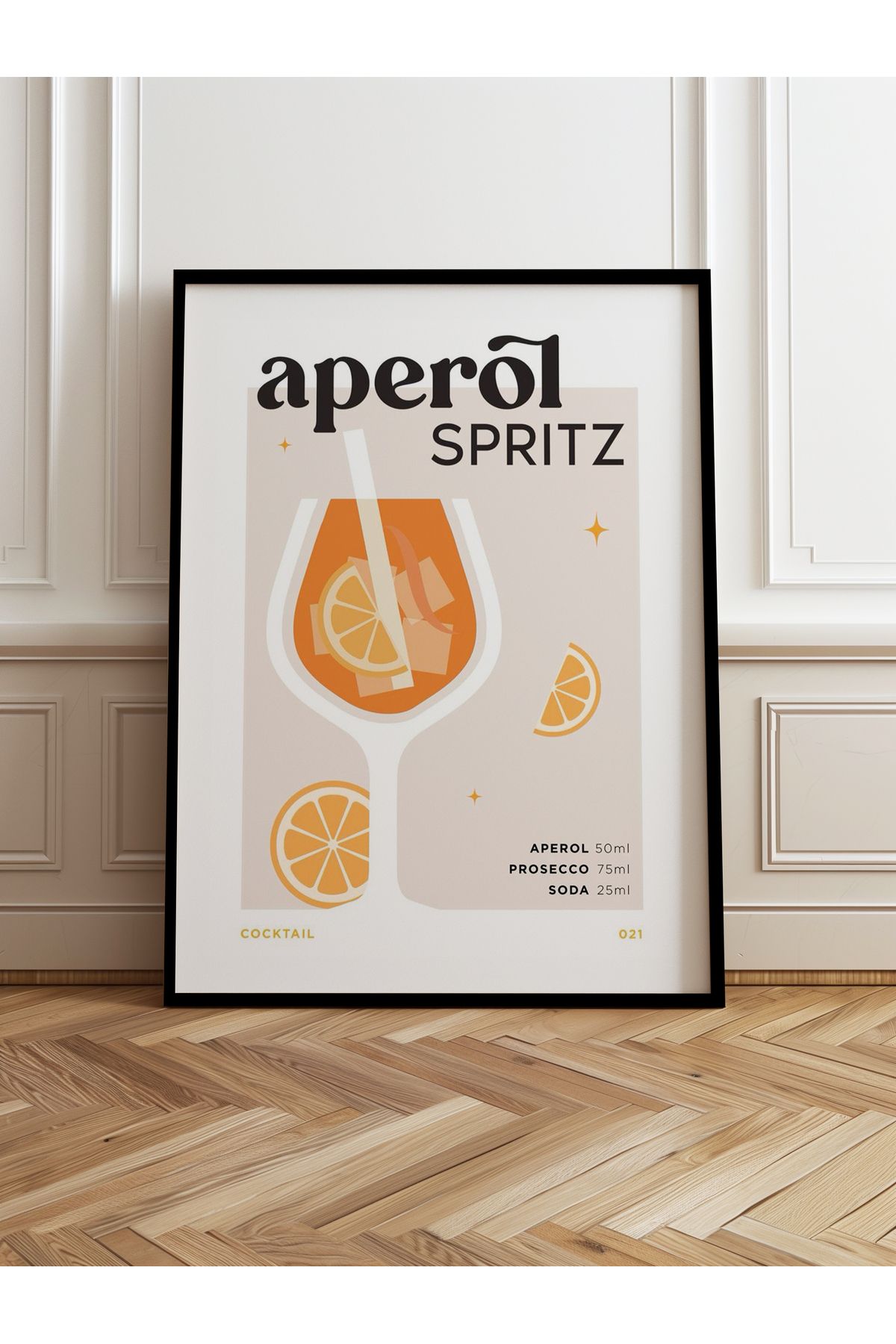 HOMEPACK Tekli Ahşap Çerçeveli Tablo Tek Parça Poster Tablo TK/752