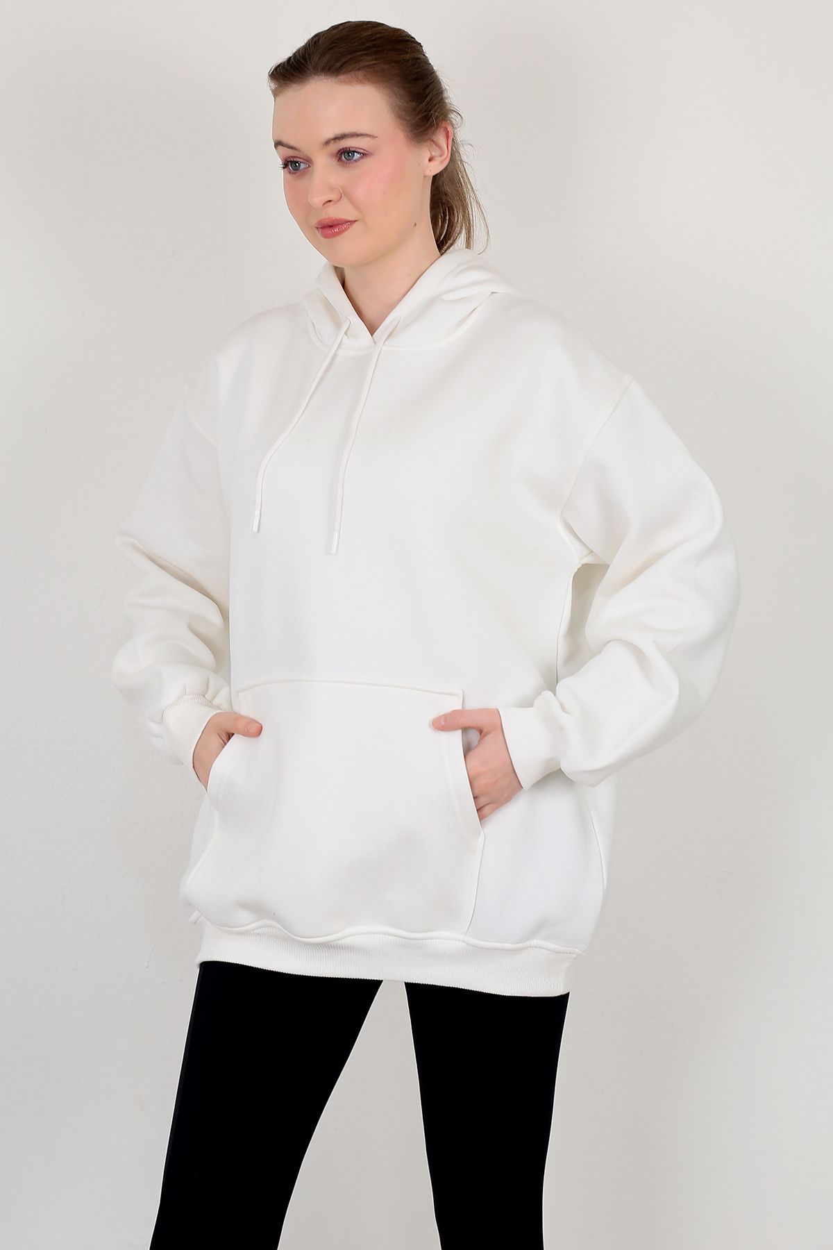 base up Kanguru Cep Detaylı Kapüşonlu Sweatshirt