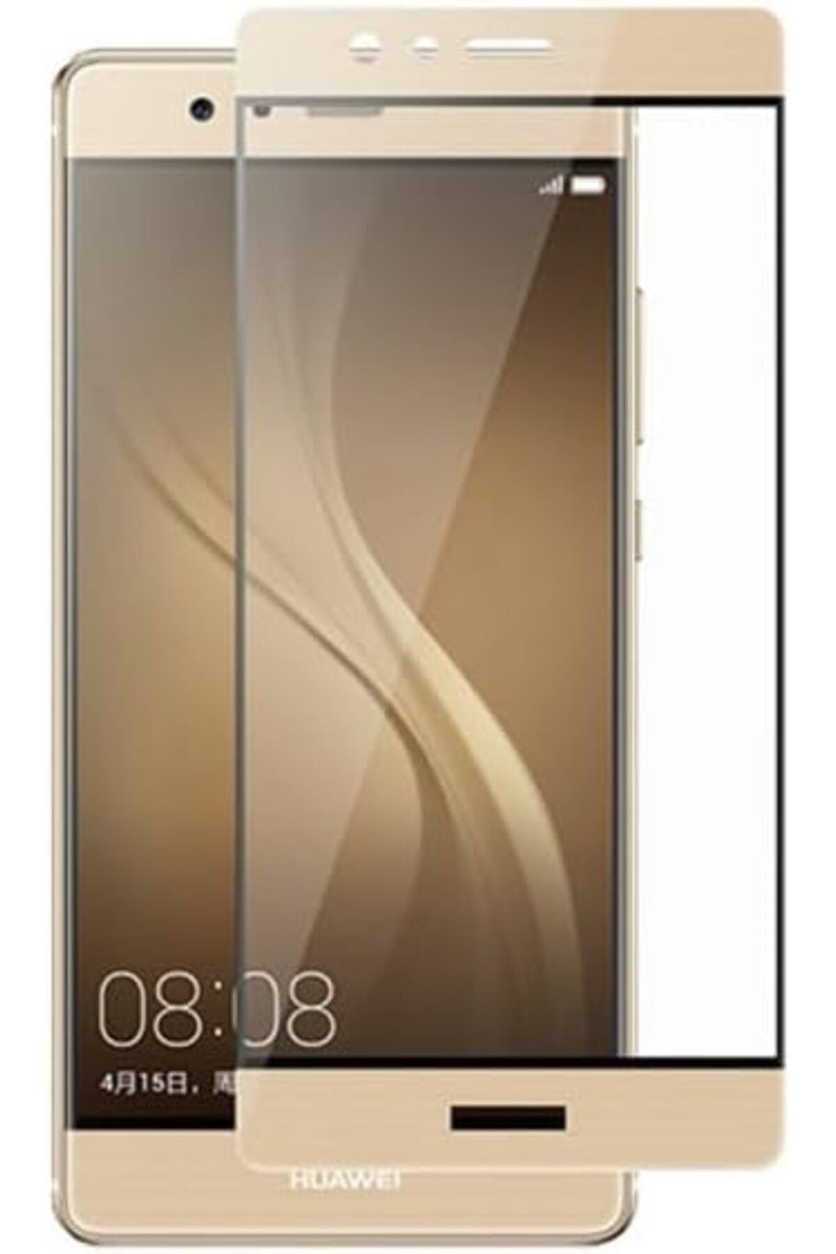 STOREMAX P9 Uyumlu Full Kaplayan Temperli 5D Ekran Koruyucu Cam (Gold) trndymrt uyumlu