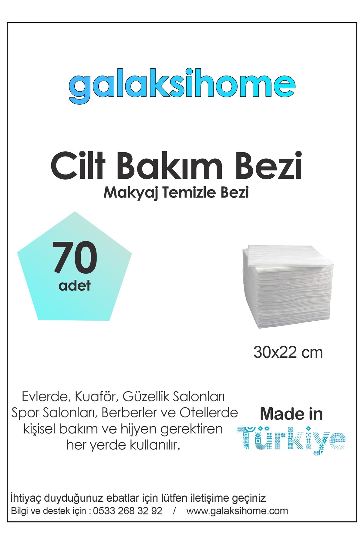 galaksi halı-Disposable Skin Care Cloth Multi-Purpose Disposable Towel 30X22 cm 70 Pieces 1