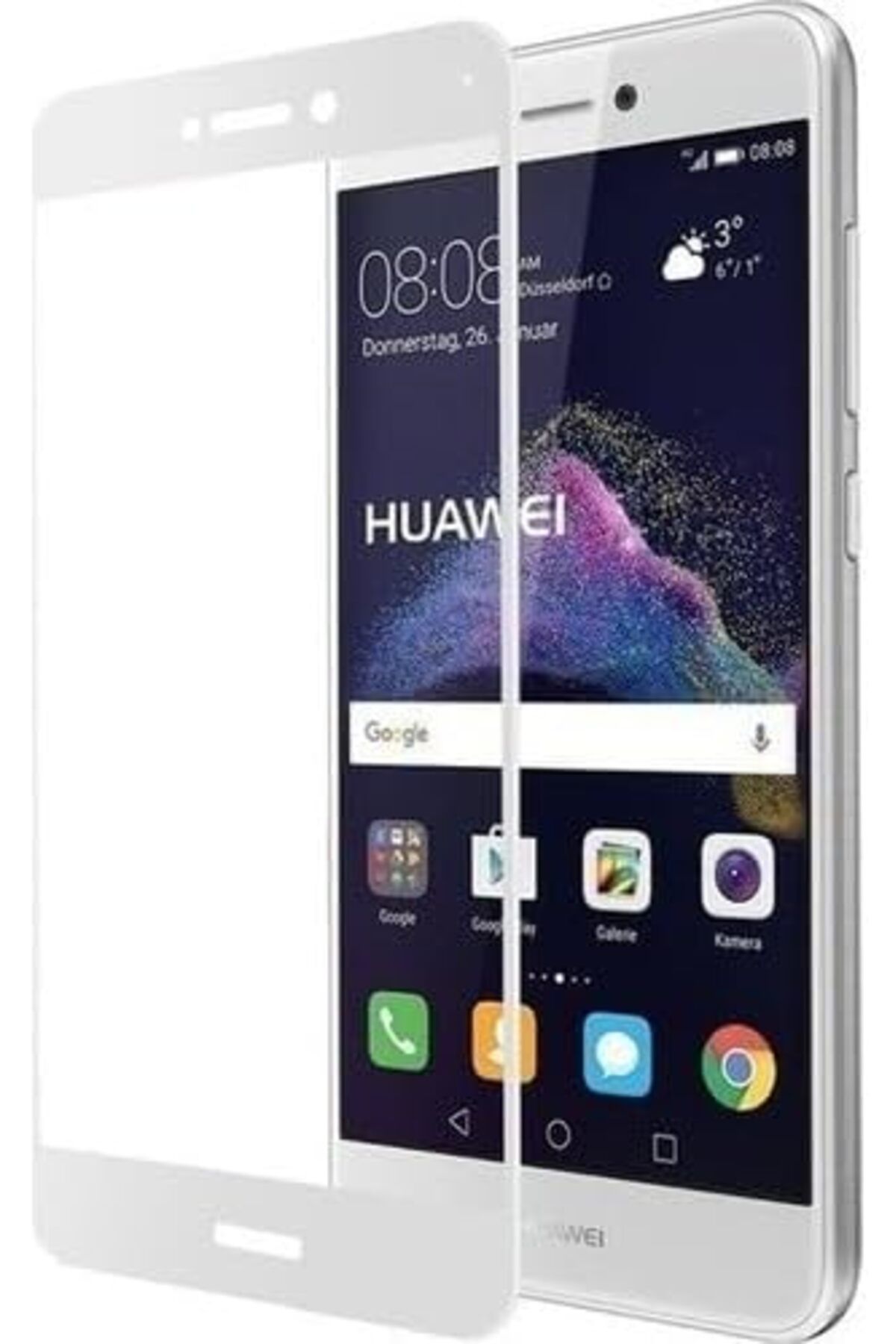 STOREMAX mrttnca Honor 7X Uyumlu Full Kaplayan Temperli 5D Ekran Koruyucu Cam (Beyaz) trndymrt 1087243