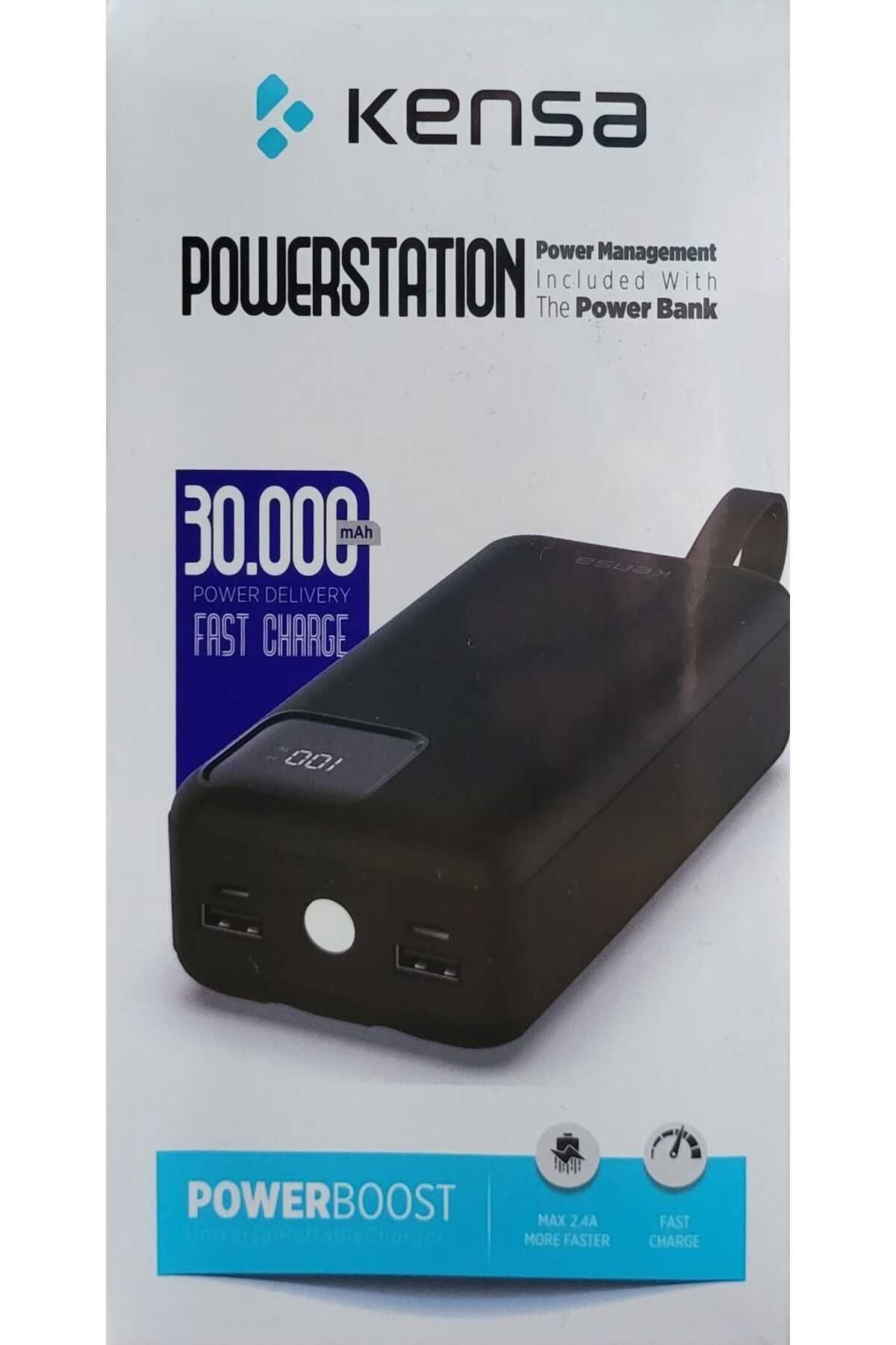 asc aksesuar 30.000 mAh POWERBANK-TYPE-C VE LİGHTNİNG KABLOLU,IŞIKLI,HIZLI ŞARJLI.