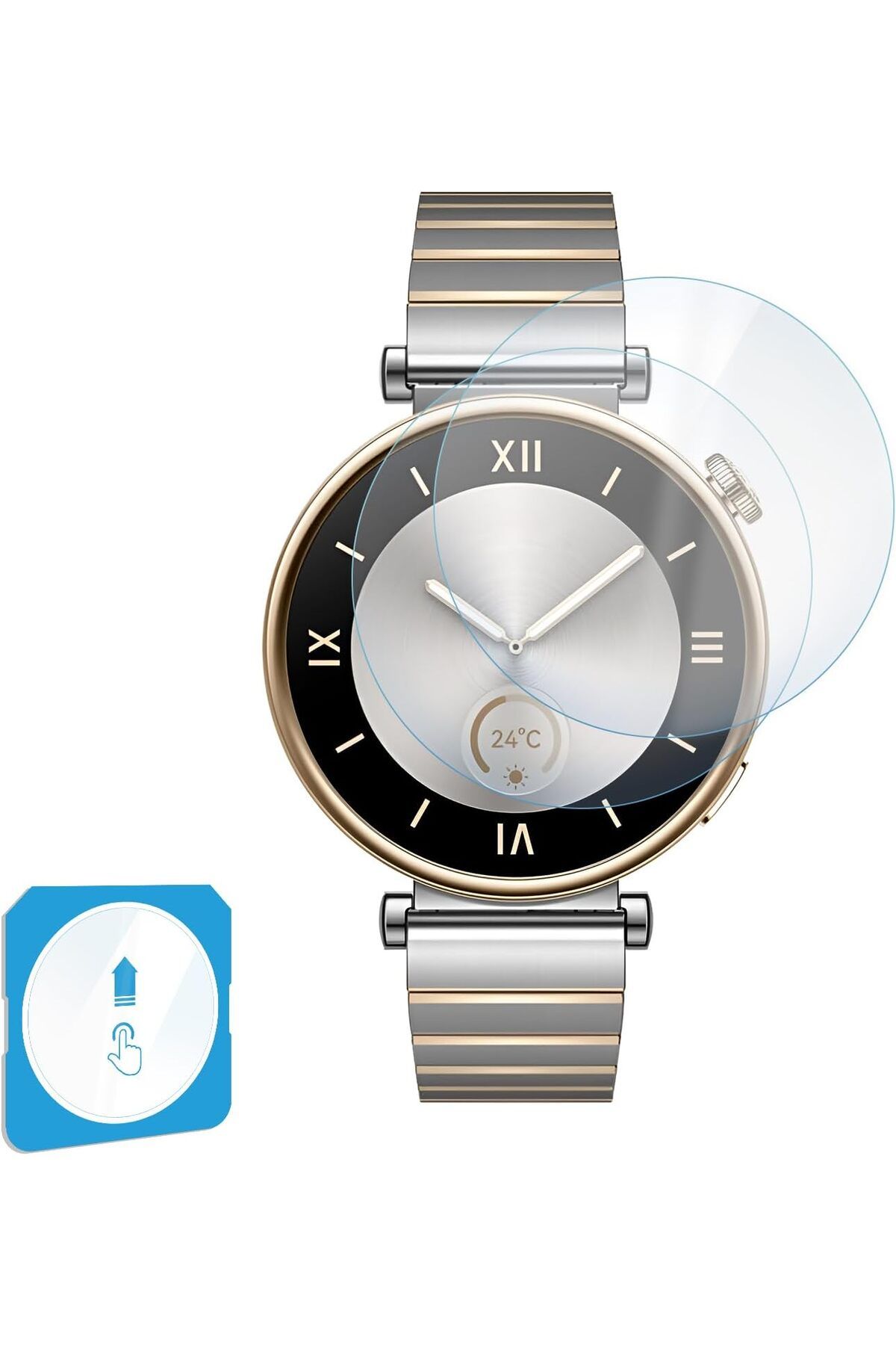 STOREMAX nffashopm Watch GT4 41mm için 2'li Paket (2 Adet) Kolay Kurulum Otomatik Hizalama Aparatlı Şeffaf