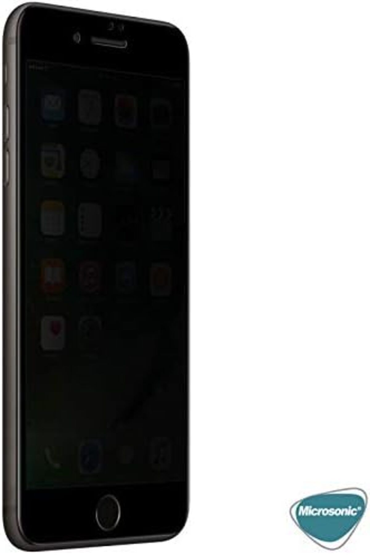 salesalbutik Apple iPhone SE 2020 Privacy 5D Gizlilik Filtreli Cam Ekran Koruyucu Siyah