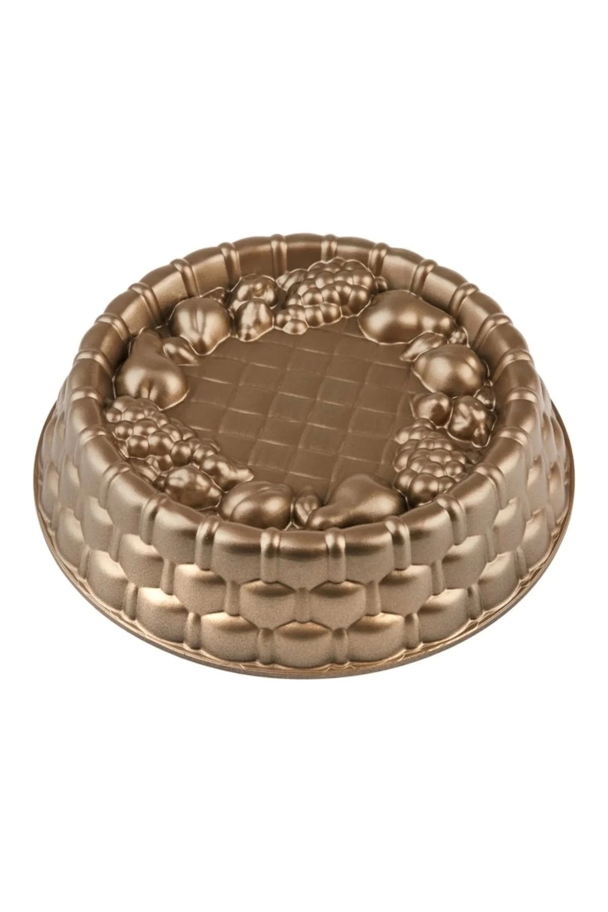 AVANTAGE HOME-Uva - Cast Fireproof Non-Stick Cake and Tart Mold Gold 25 Cm 2