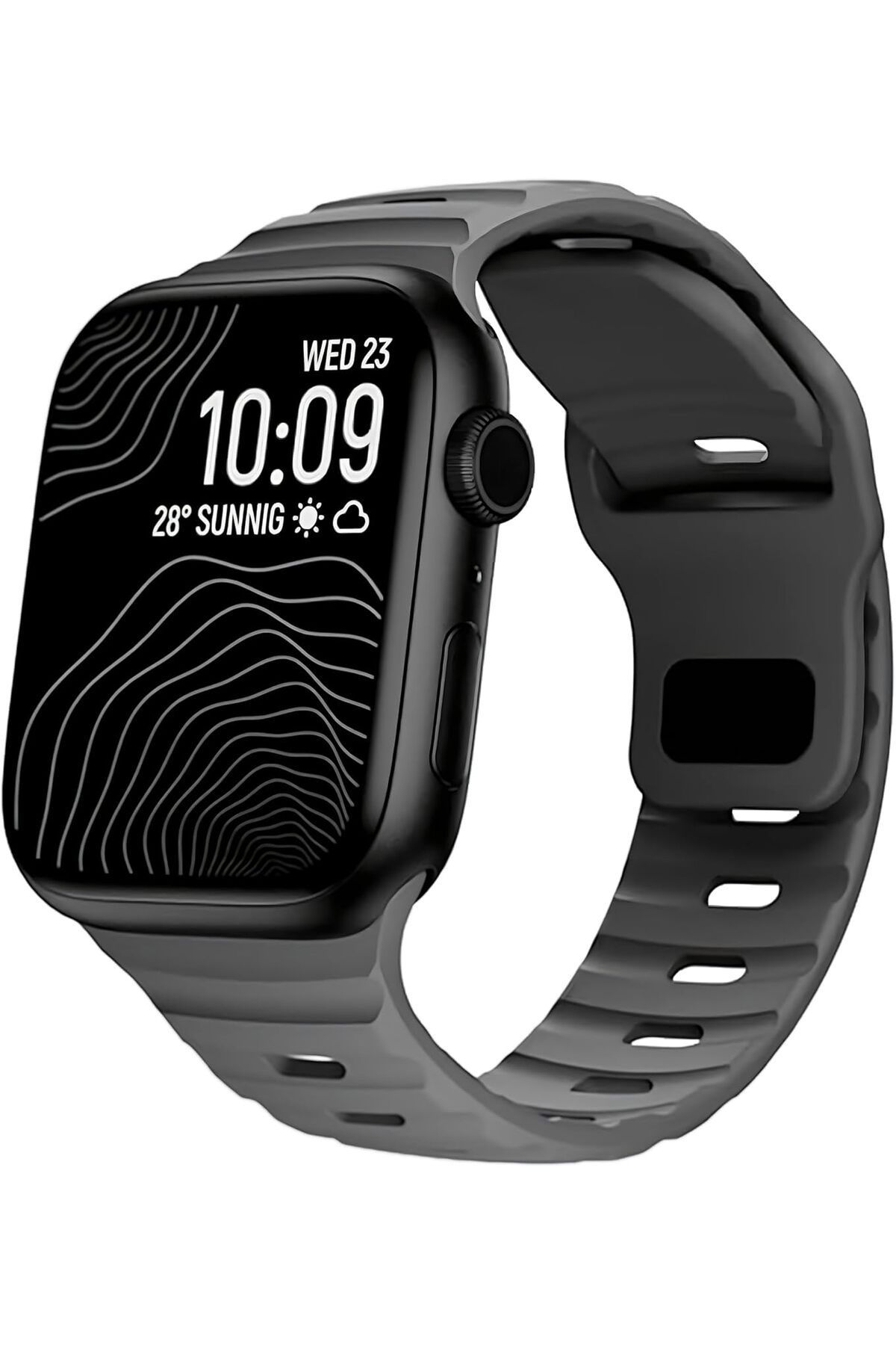 STOREMAX nffashopm Watch URUCHI Yumuşak Silikon Su Geçirmez Watch Band, Watch Ultra Kordonları ile uyumlu