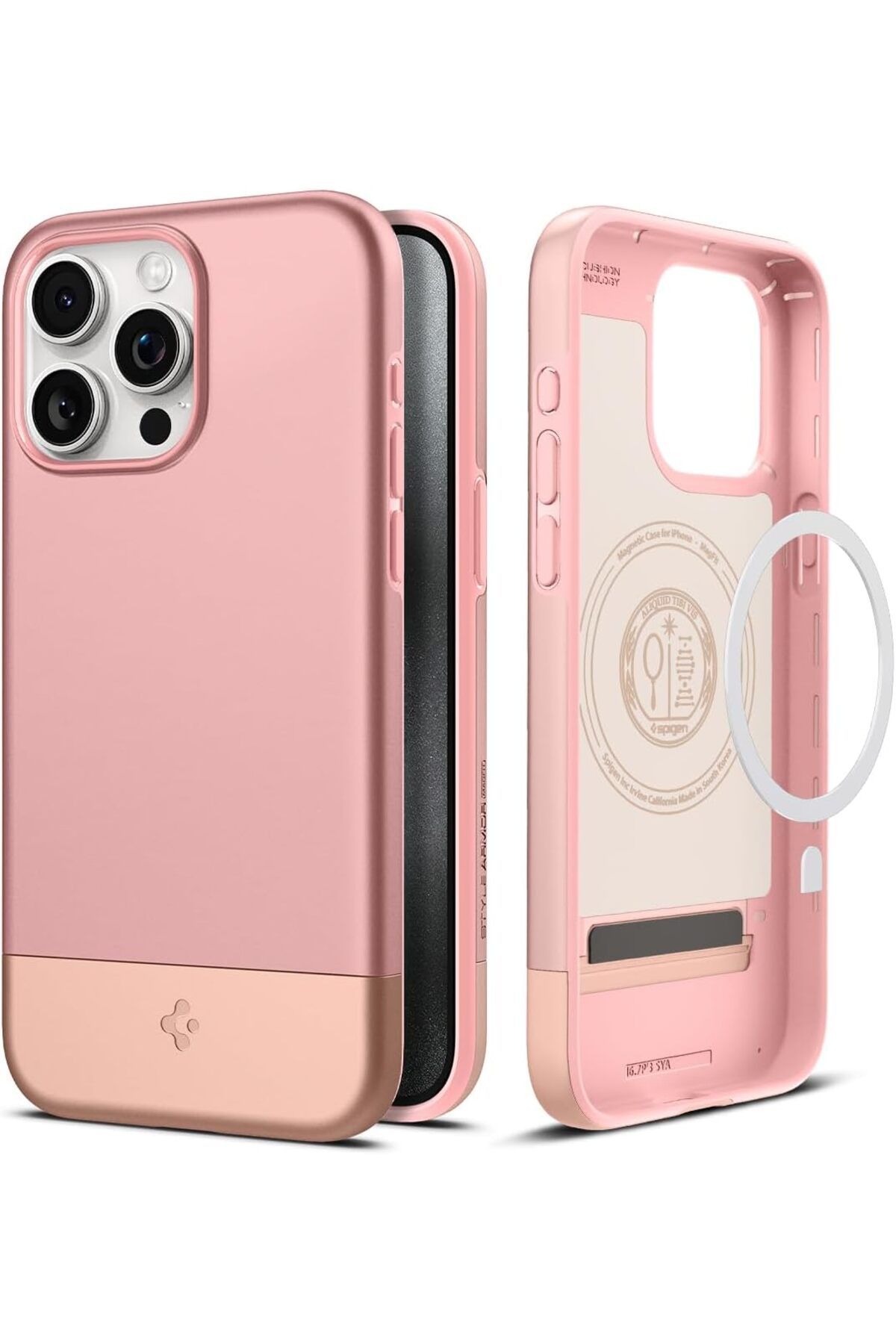 STOREMAX lbstorex iPhone 15 Pro Kılıf Style Armor MagFit MagSafe özellikli Rose Gold - ACS06745 Newdsng 11