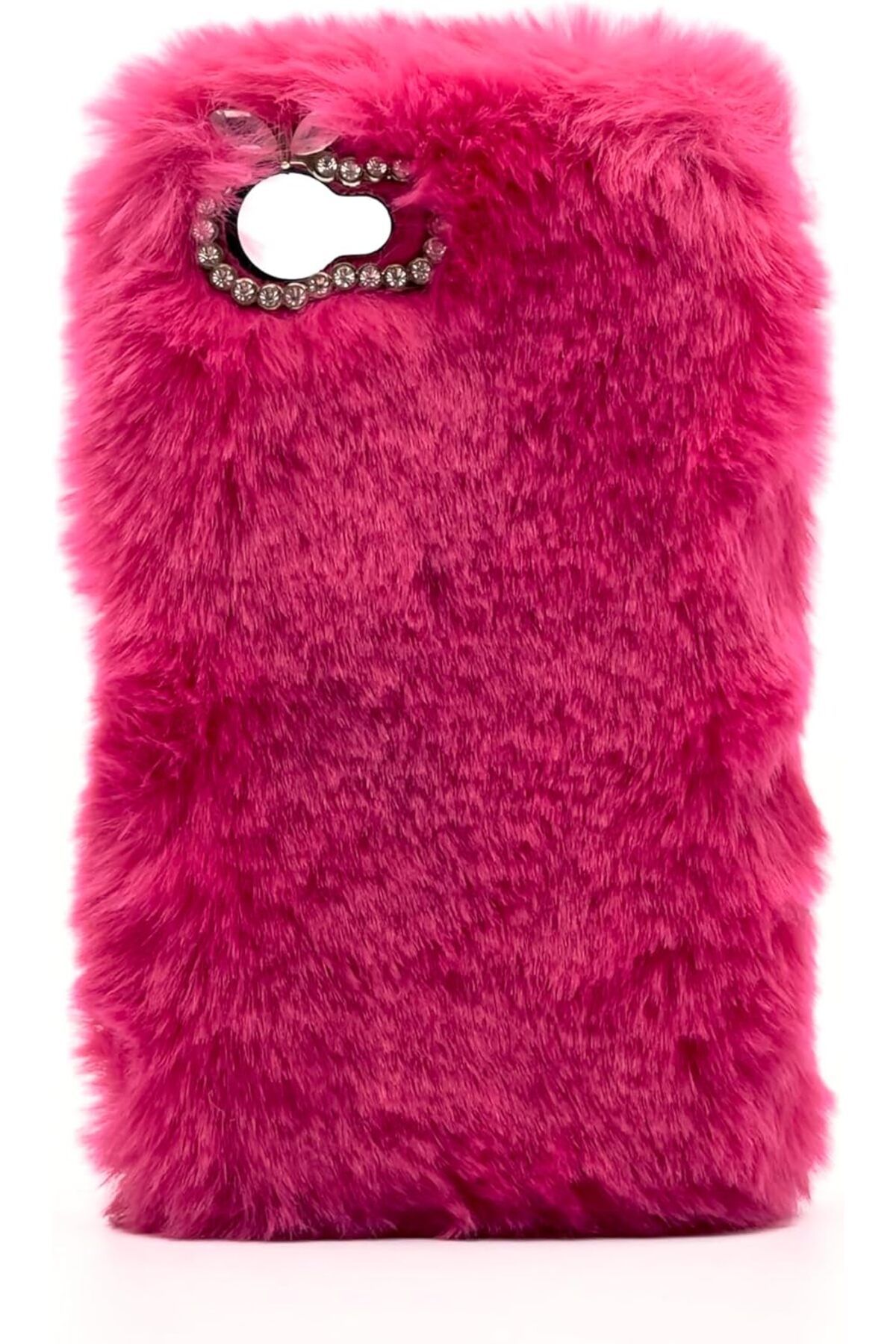STOREMAX srhtDS Q6 Uyumlu Tüylü Yumuşak Peluş Silikon Kılıf (Pembe) Desing 266450