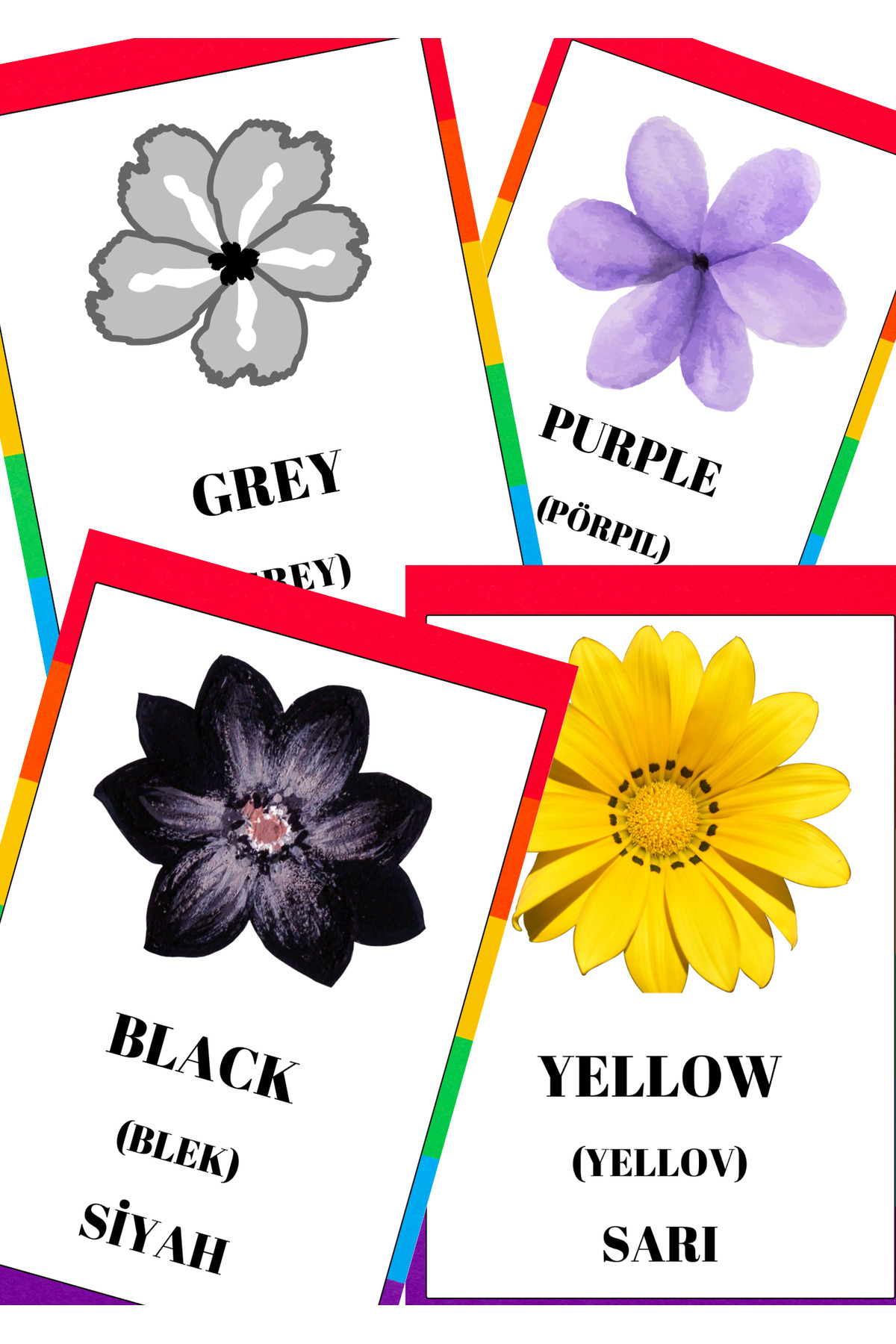 Baby İngilizce Renk Ve Sayı Flash Kartları Eğitim Seti - Blok 1 fotoğrafı 2 (önizleme)