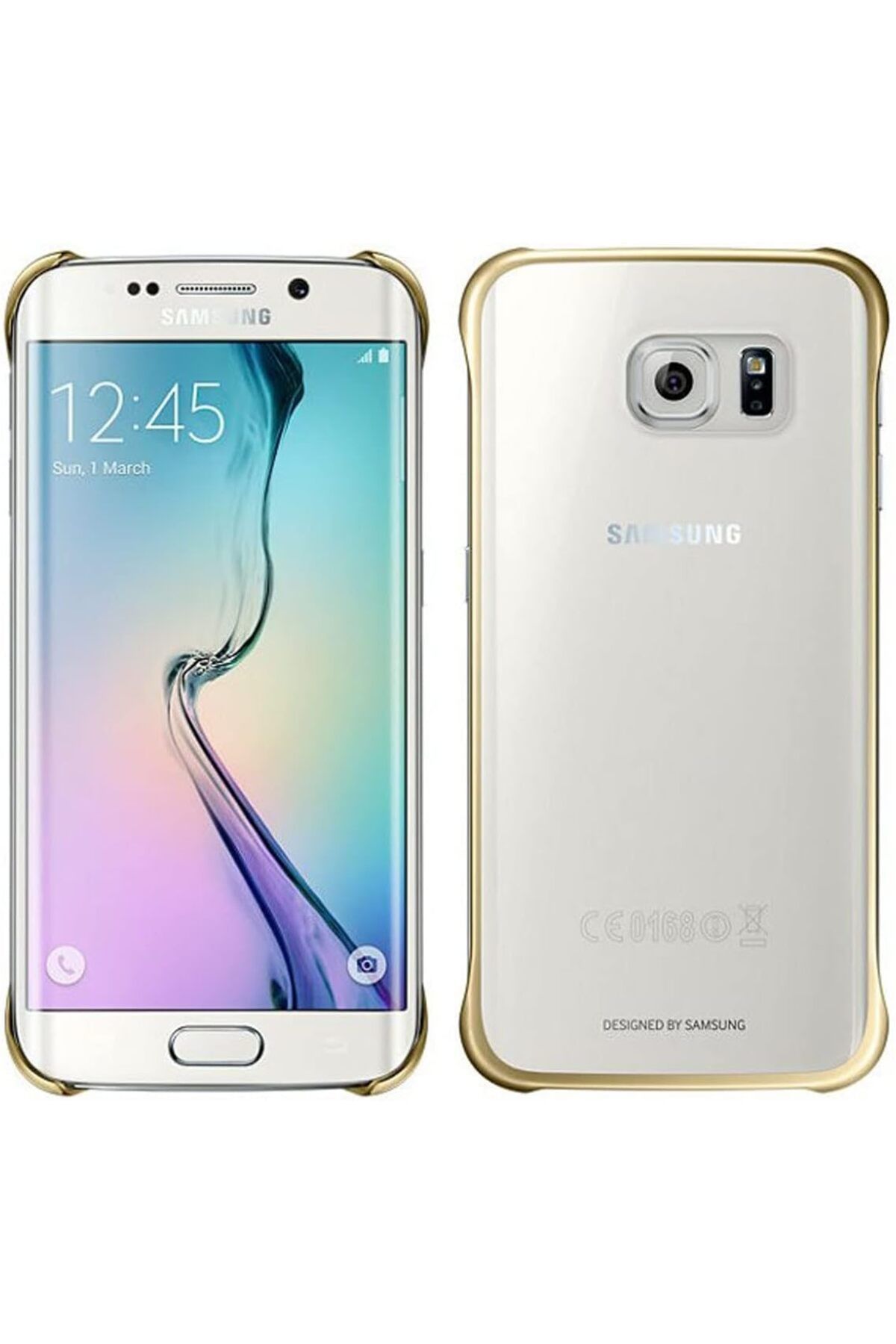 STOREMAX nffashopm S6 Clear Cover Şeffaf Kılıf Gold storestarx 1051353