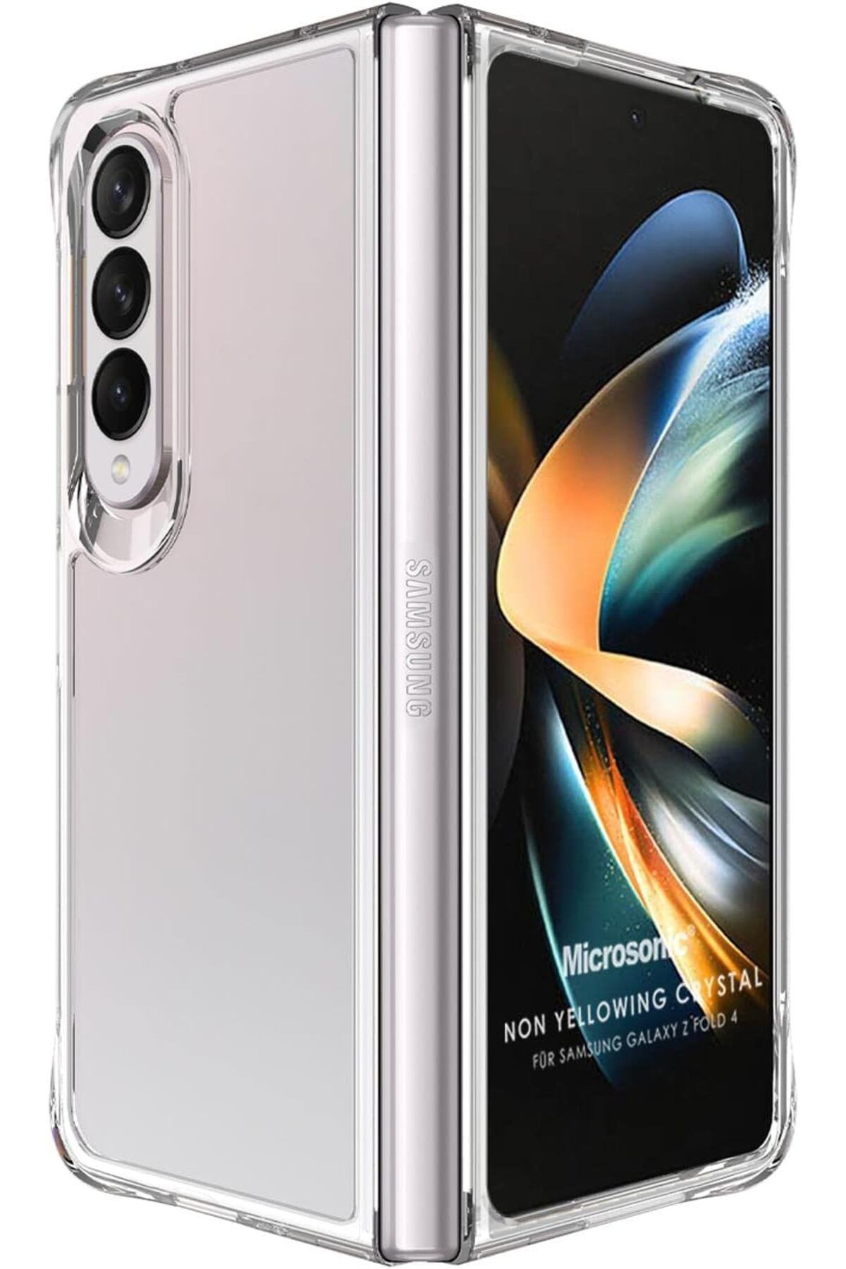 STOREMAX nffashopm Galaxy Z Fold 4 için Kılıf Non Yellowing Crystal Clear Sararma Önleyici Kristal Şeffa