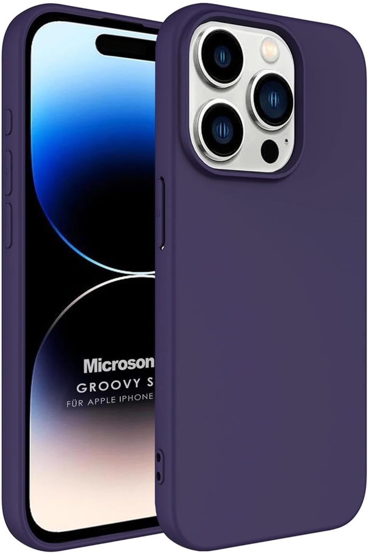 STOREMAX srhtDS Kılıf iPhone 15 Pro için Groovy Soft Derin Mor [iPhone 15 Pro ile Uyumlu Kılıf - Mor] D