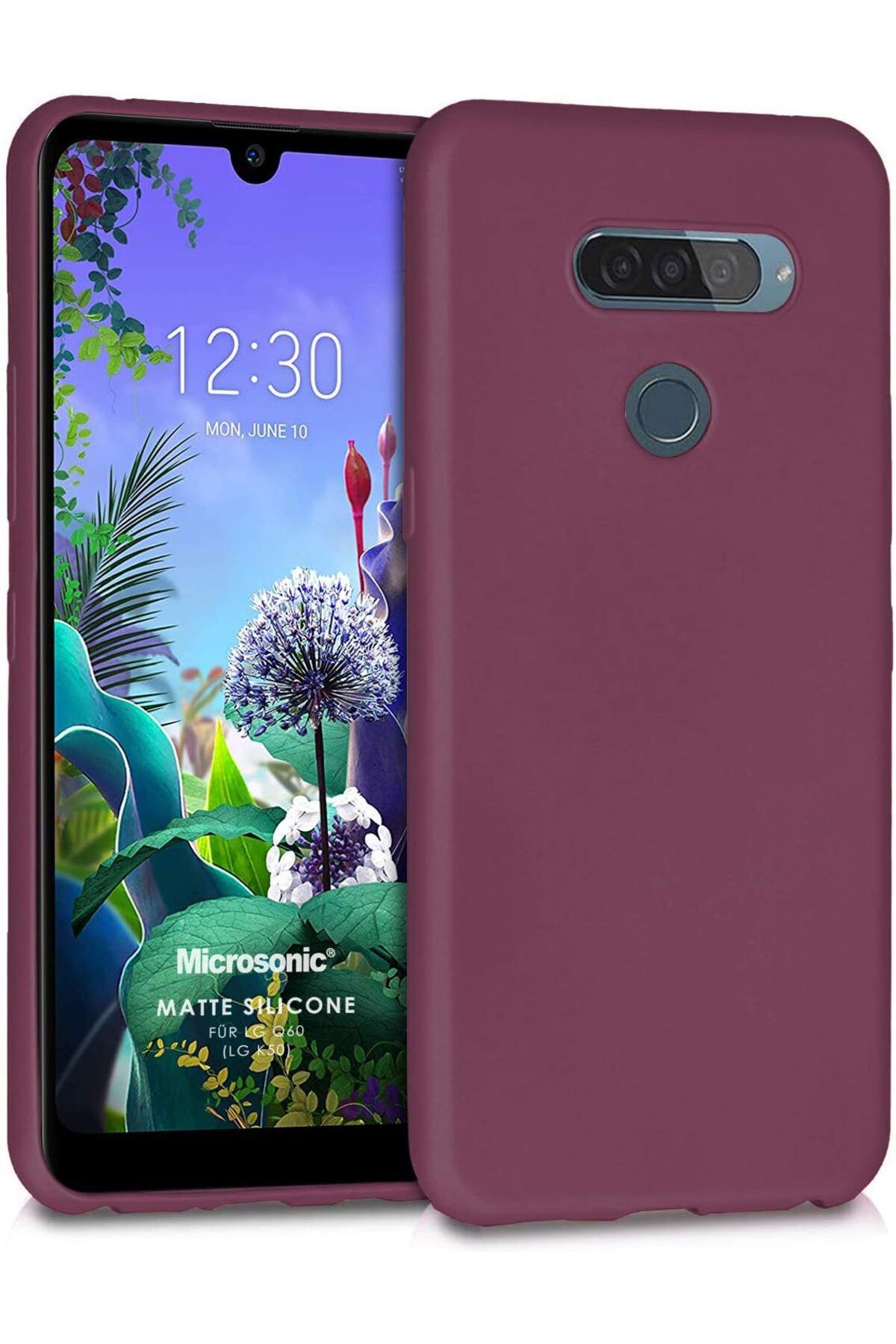 STOREMAX lbstorex Matte Silicone LG Q60 için Kılıf Mor [Q60 ile Uyumlu Kılıf - Mor] Newdsng 1116818