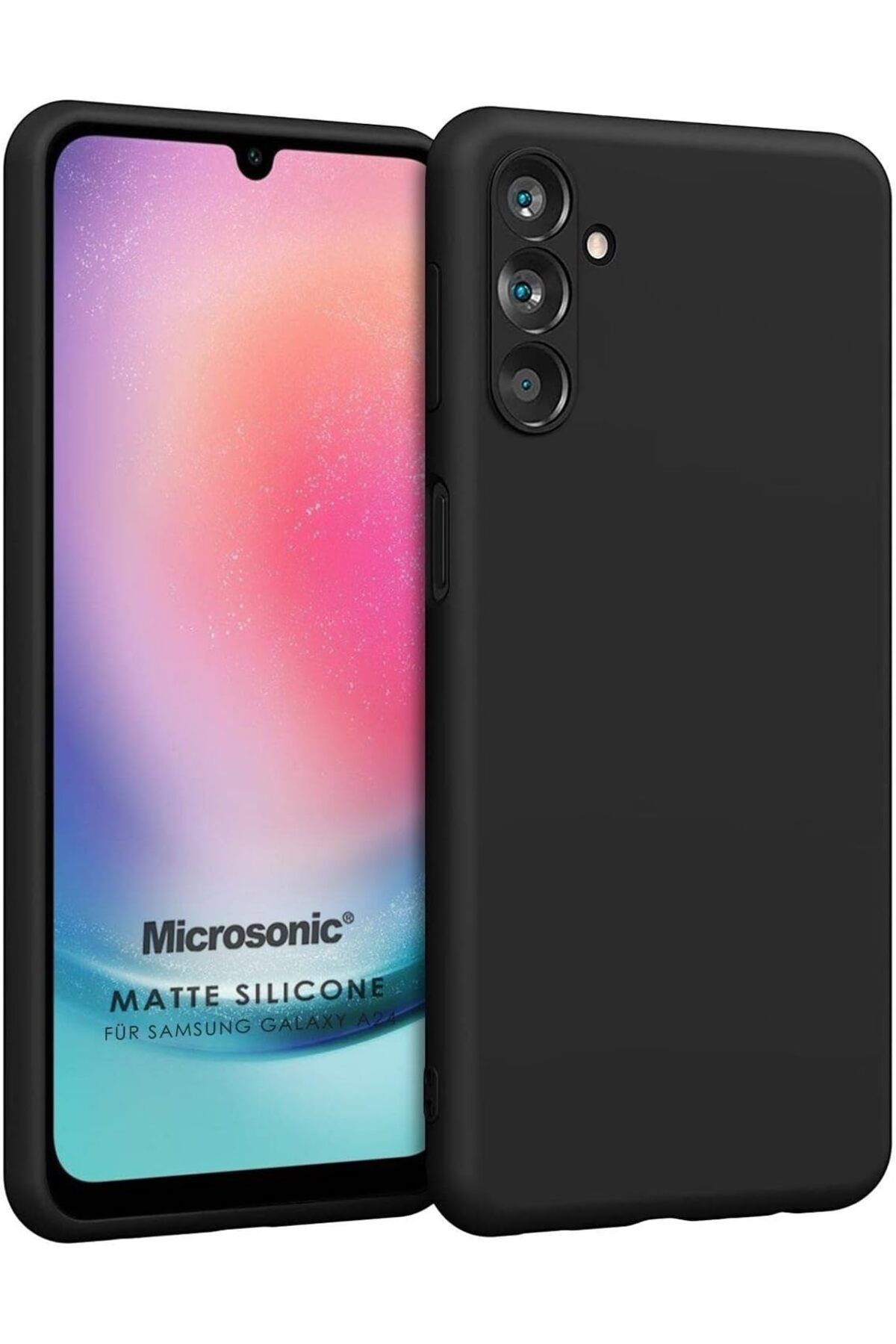 STOREMAX nffashopm Matte Silicone Galaxy A15 için Kılıf Siyah [Galaxy A15 ile Uyumlu Kılıf - Siyah] sto