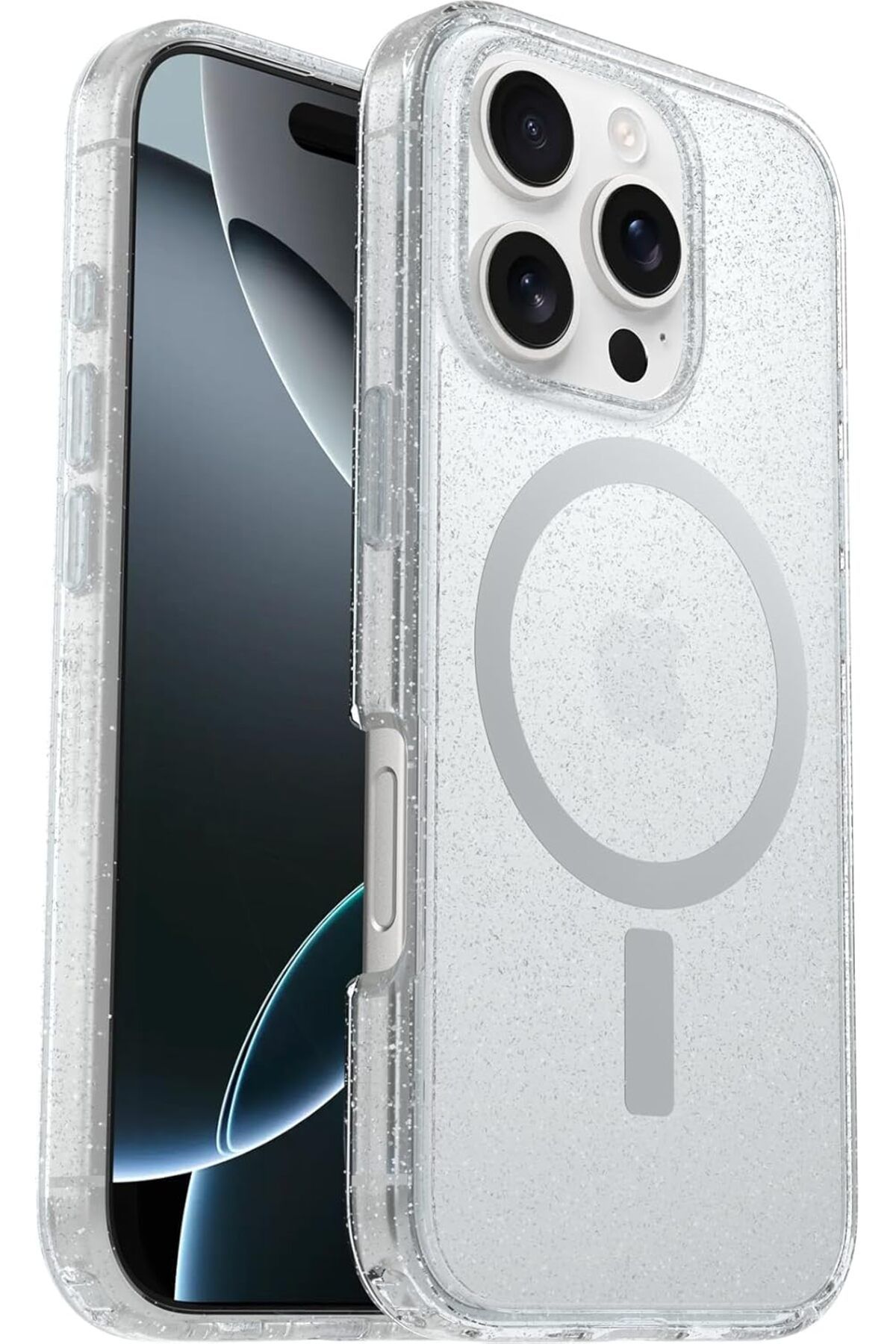 STOREMAX srhtDS Symmetry Serisi Şeffaf MagSafe Şeffaf Kılıf iPhone 16 Pro Uyumlu Darbeye ve Düşmeye Kar