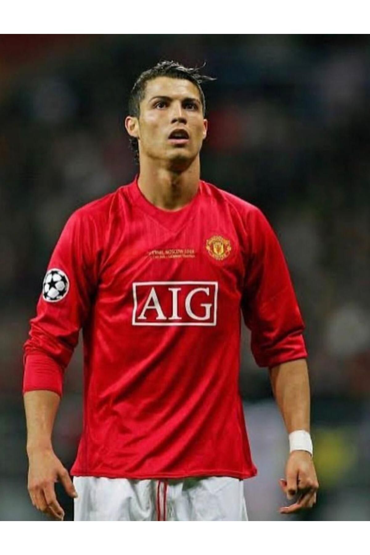 Lion Spor Cristiano Ronaldo  Kırmızı Renk 2008 Manchester United uzun  Kollu  Nostalji Forma