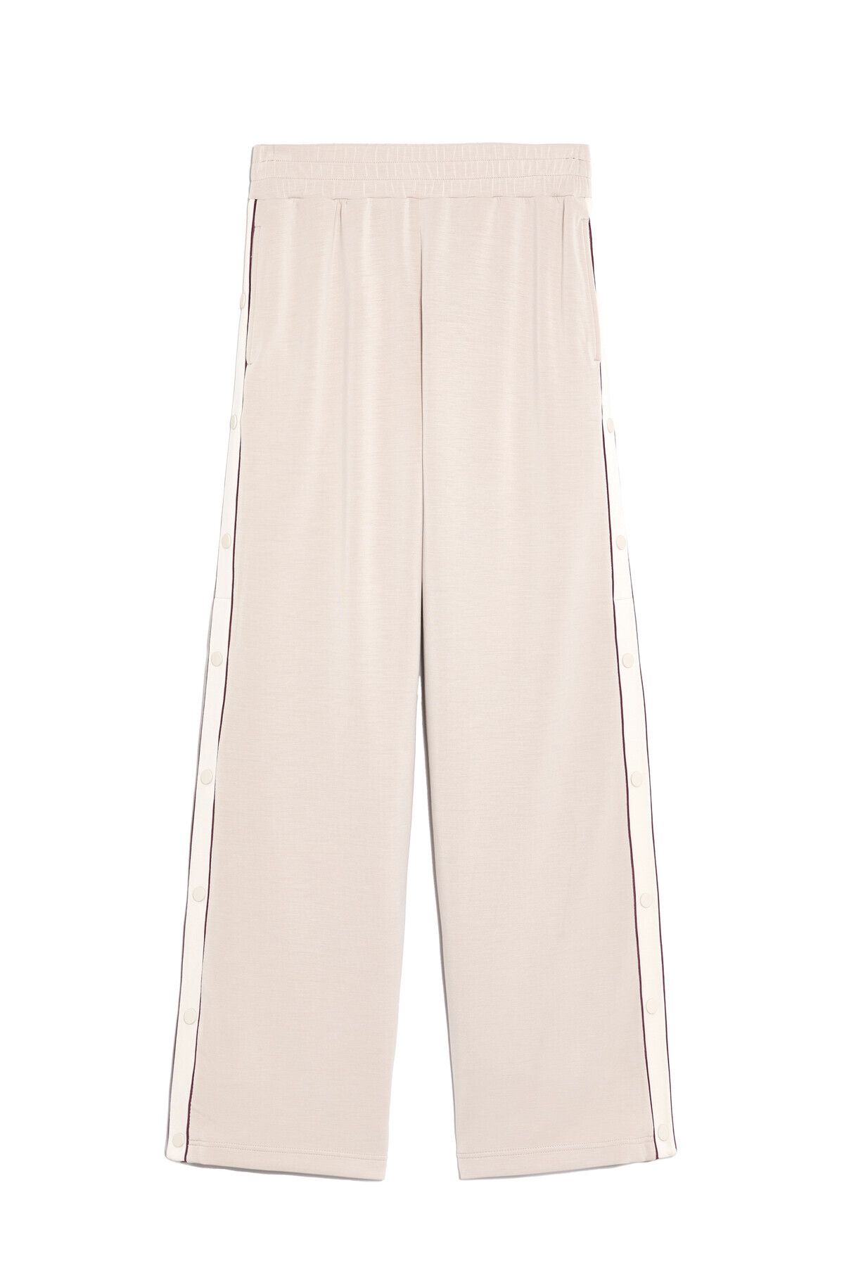 Oysho-Wide-leg trousers with soft-touch modal, piping and buttons 3