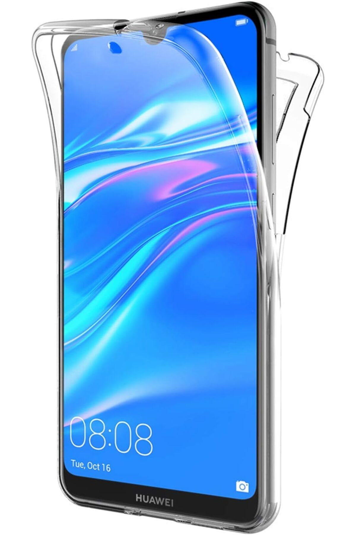 STOREMAX srhtDS Y7 Prime 2019 Kılıf 6 tarafı tam full koruma 360 Clear Soft Şeffaf Desing 266450