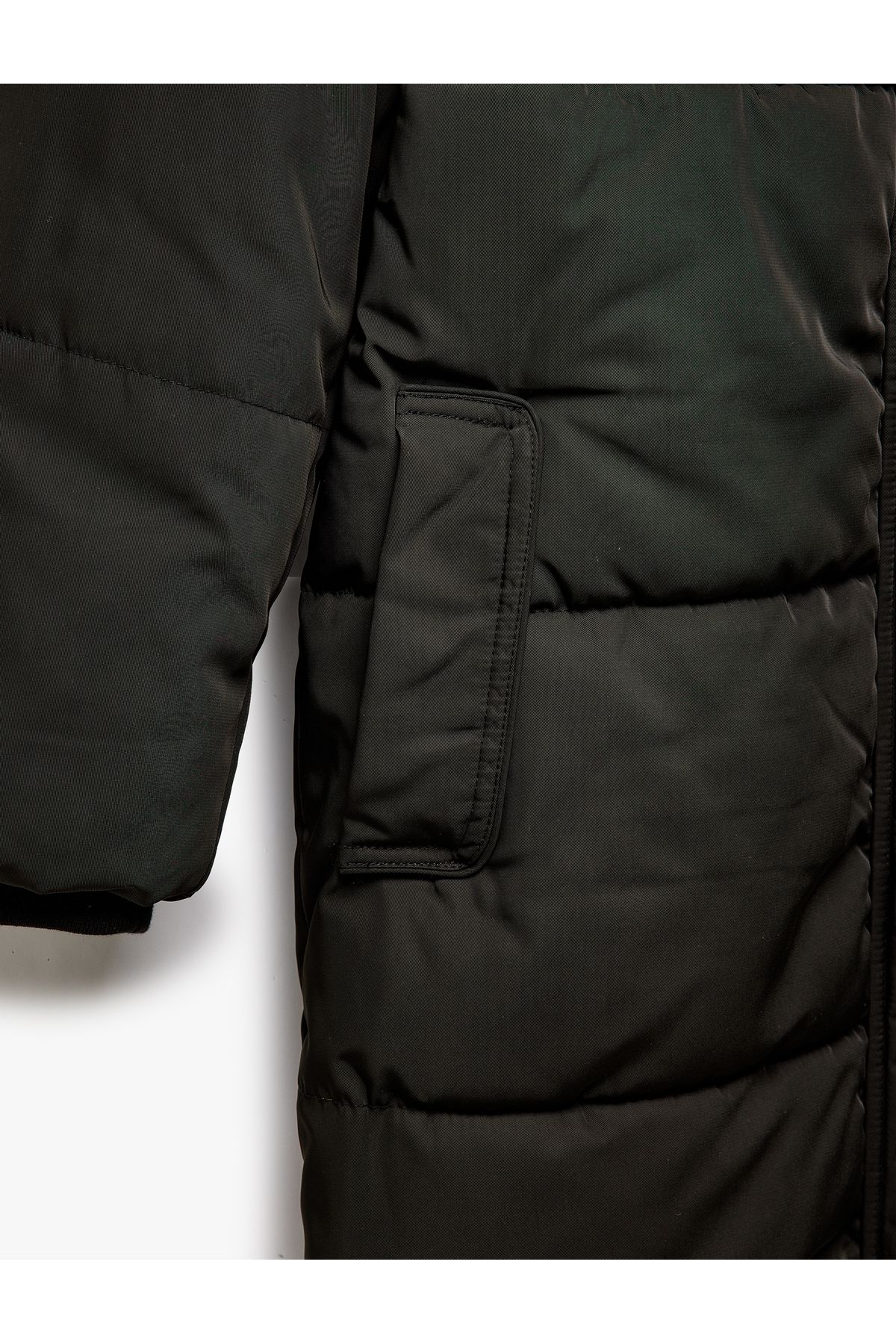 Koton-Oversize Puffer Jacket with Hooded Snap Button and Zipper 7