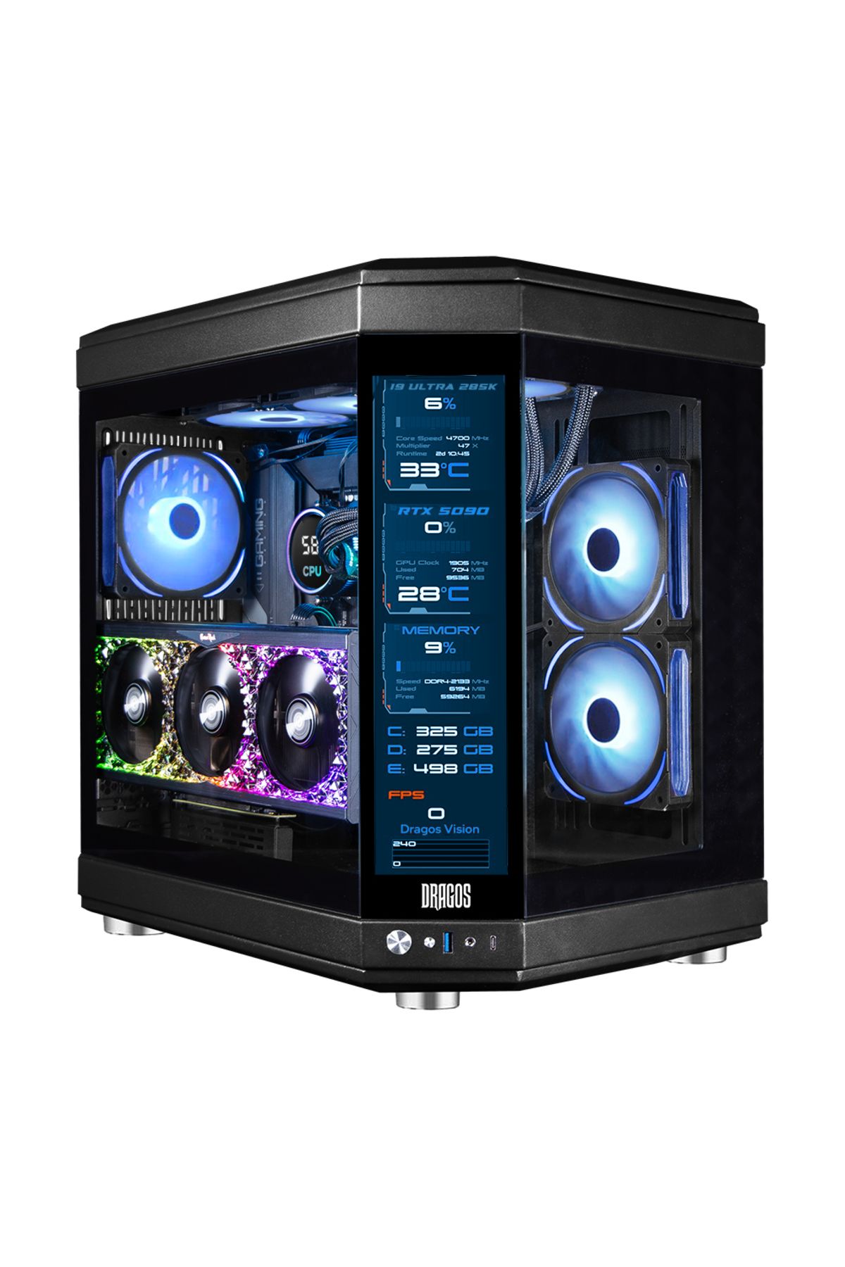 DRAGOS Wraith i9 14900K 96GB DDR5 Ram 2TB NVMe 16GB RTX5080 Oyuncu Bilgisayarı