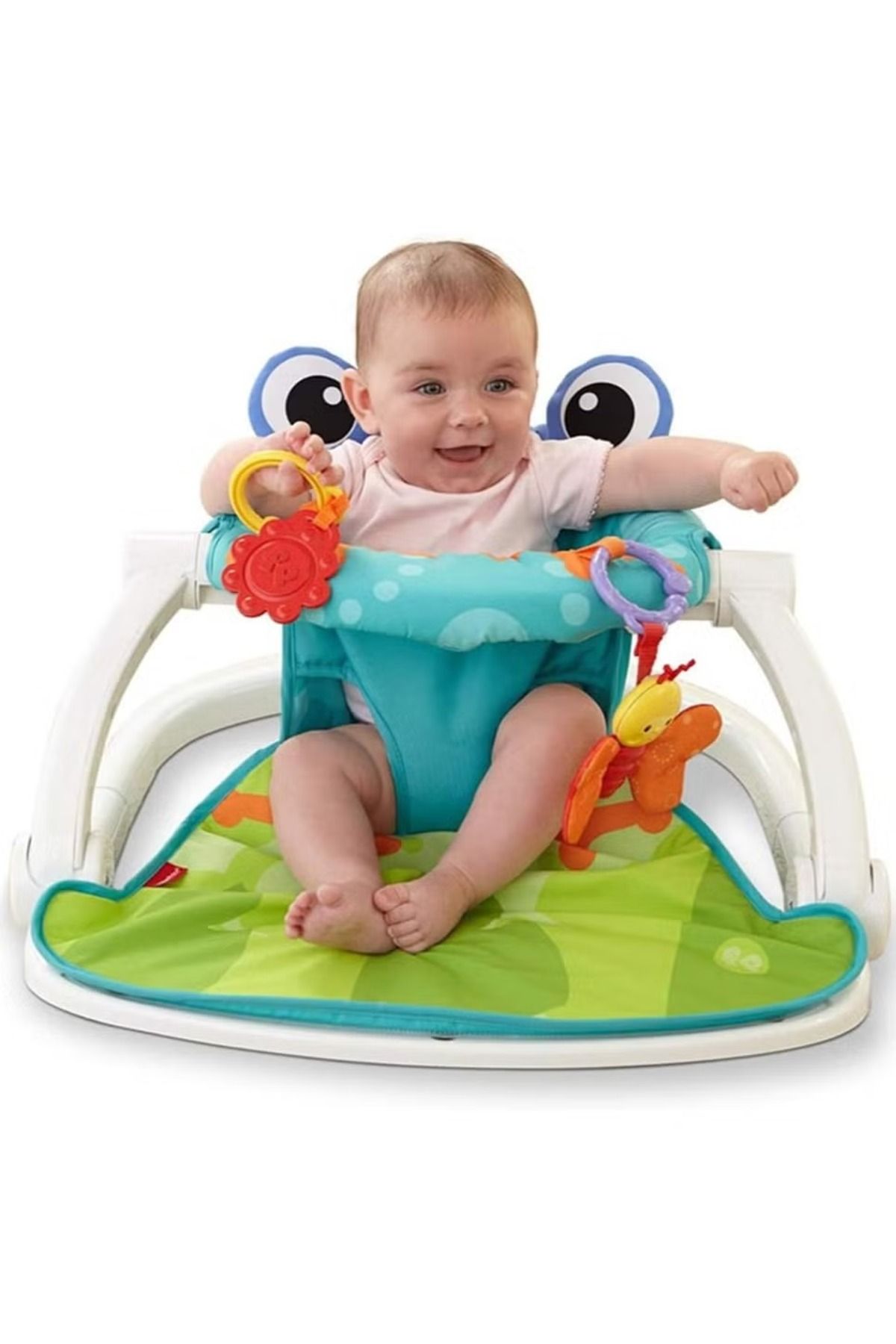 Generic-Sit-Me-Up Froggy Design Baby Foldable Floor Seat - Multicolour 4