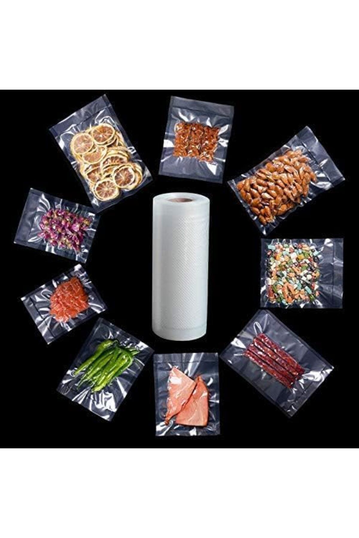 STOREMAX nffashopm 5 Metre Tırtıklı Rulo Vakum Poşeti Torbası (SEÇENEKLİ) (25cm) storestarx 1051353