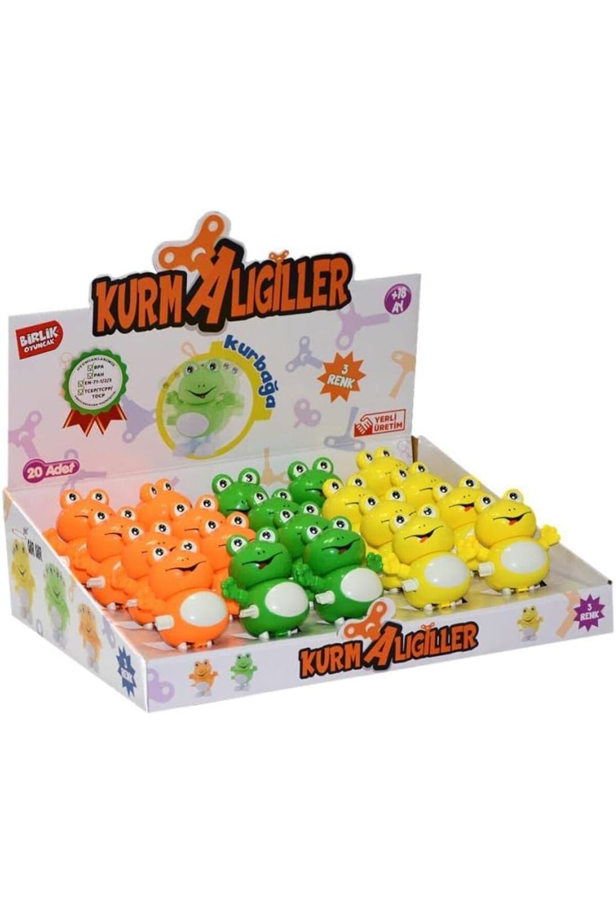 STOREMAX bystoreby Oyuncak Kurmalı Kurbağa 18+ Ay Yeşil NewDesing 646268