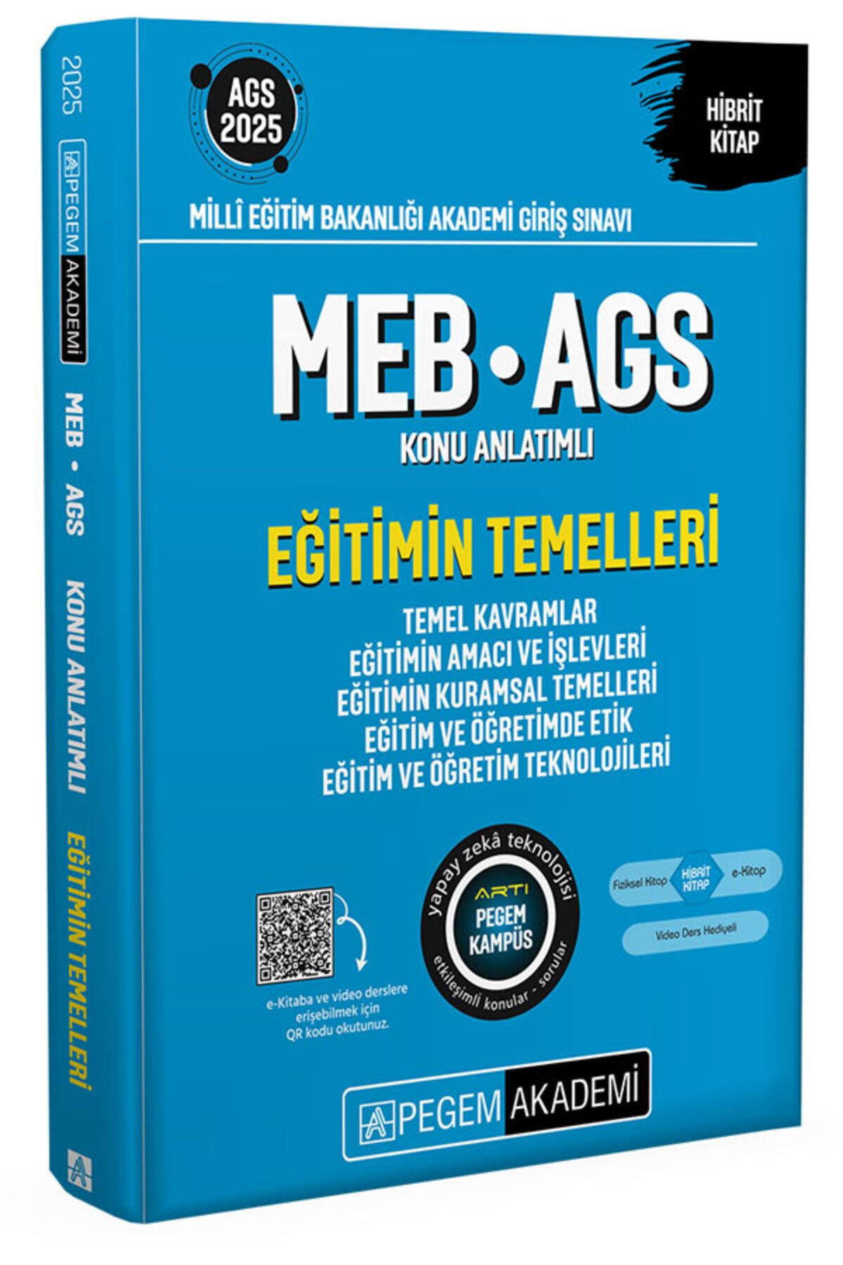 Pegem Akademi Yayıncılık Pegem 2025 MEB-AGS Eğitimin Temelleri Konu Anlatımlı Pegem Akademi Yayınları