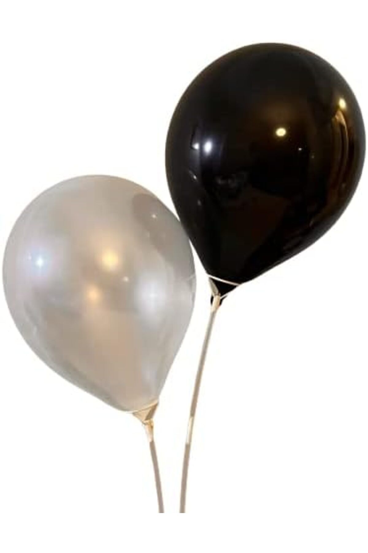 salesalbutik Good Stuff - 2 renkli 20'li balon (Siyah-Beyaz)