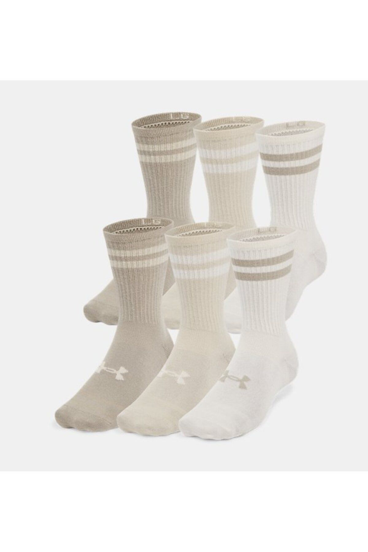 جوراب ورزشی سفید مردانه و زنانه خدمه UA 6 PACK 279 آندر آرمور Under Armour