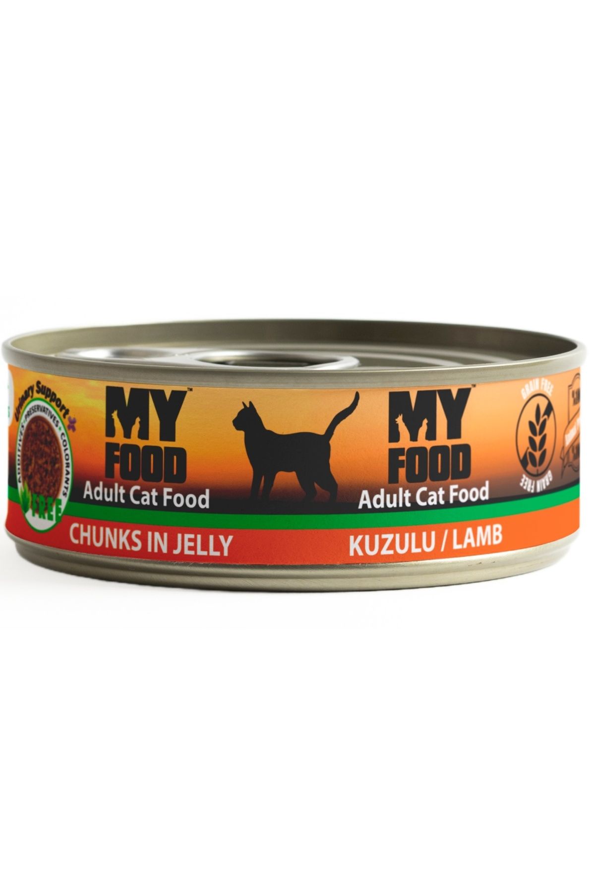 My Food 12 ADET JÖLELİ PARÇA ETLİ YETİŞKİN KEDİ YAŞ MAMASI KUZULU 100 GRAM 100 gr