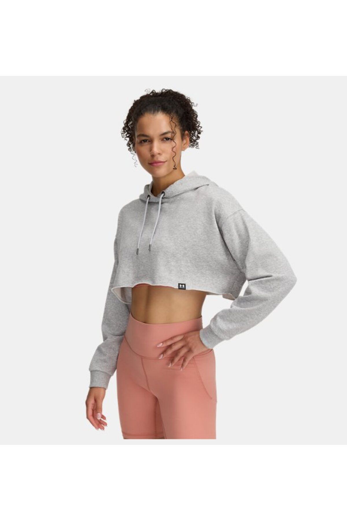 Under Armour Kadın UA Icon Terry Crop Kapüşonlu Sweatshirt 1389640-011