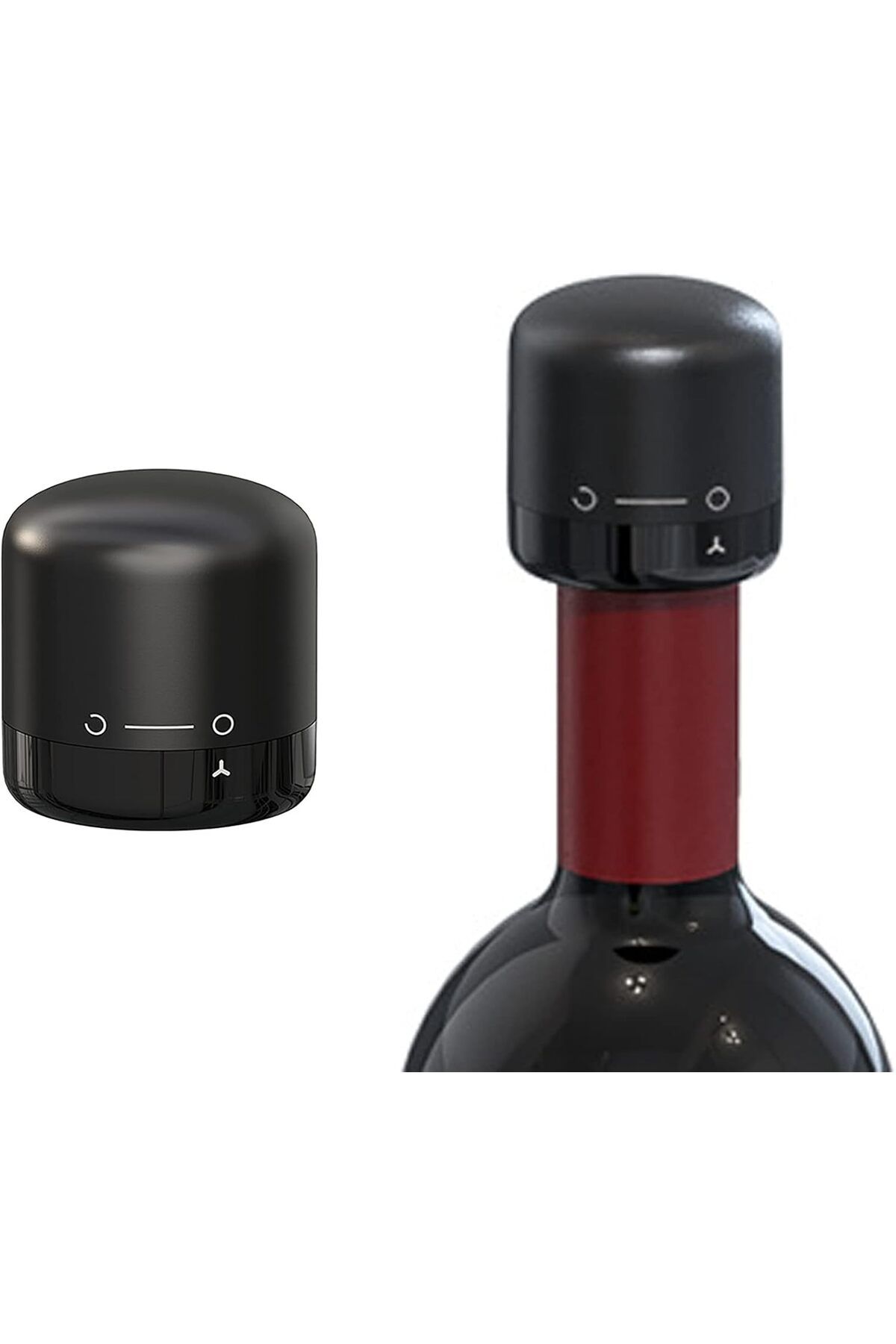 RockerStore Şarap Şişe Tıpası Şişe Mantarı  Mini Wine Stopper Vakumlu Şarap Tıpası Sızdırmaz Kilitli Sistem