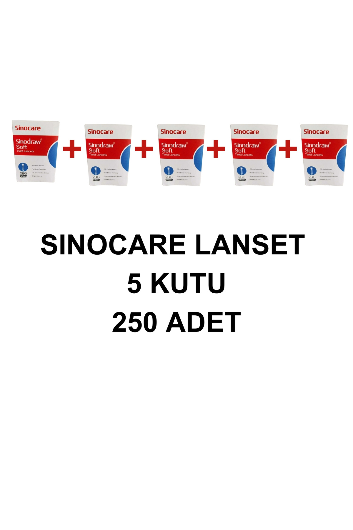 sinocare Lanset 5 Kutu 250 Adet Parmak Delme İğnesi