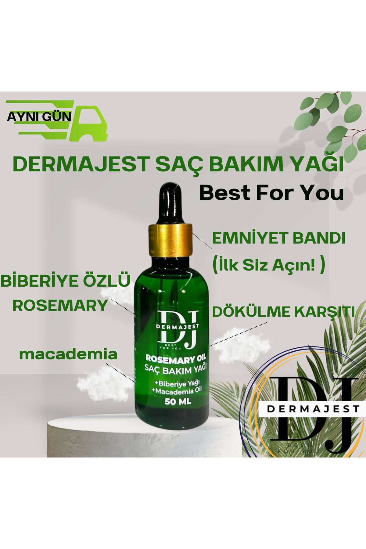 DERMAJEST Rosemary Oil Saç Bakım Yağı