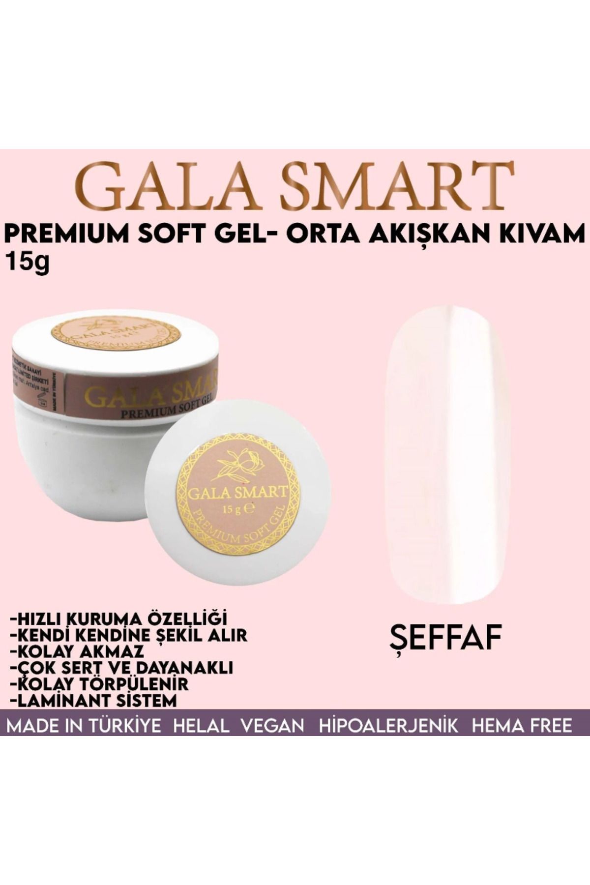 gala smart Premium Orta Akışkan Kıvam Jel 15gr Şeffaf (Clear)