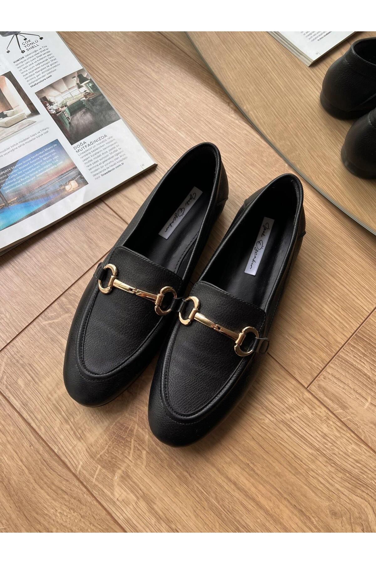 labor collection Vegan Deri Kadın babet loafer