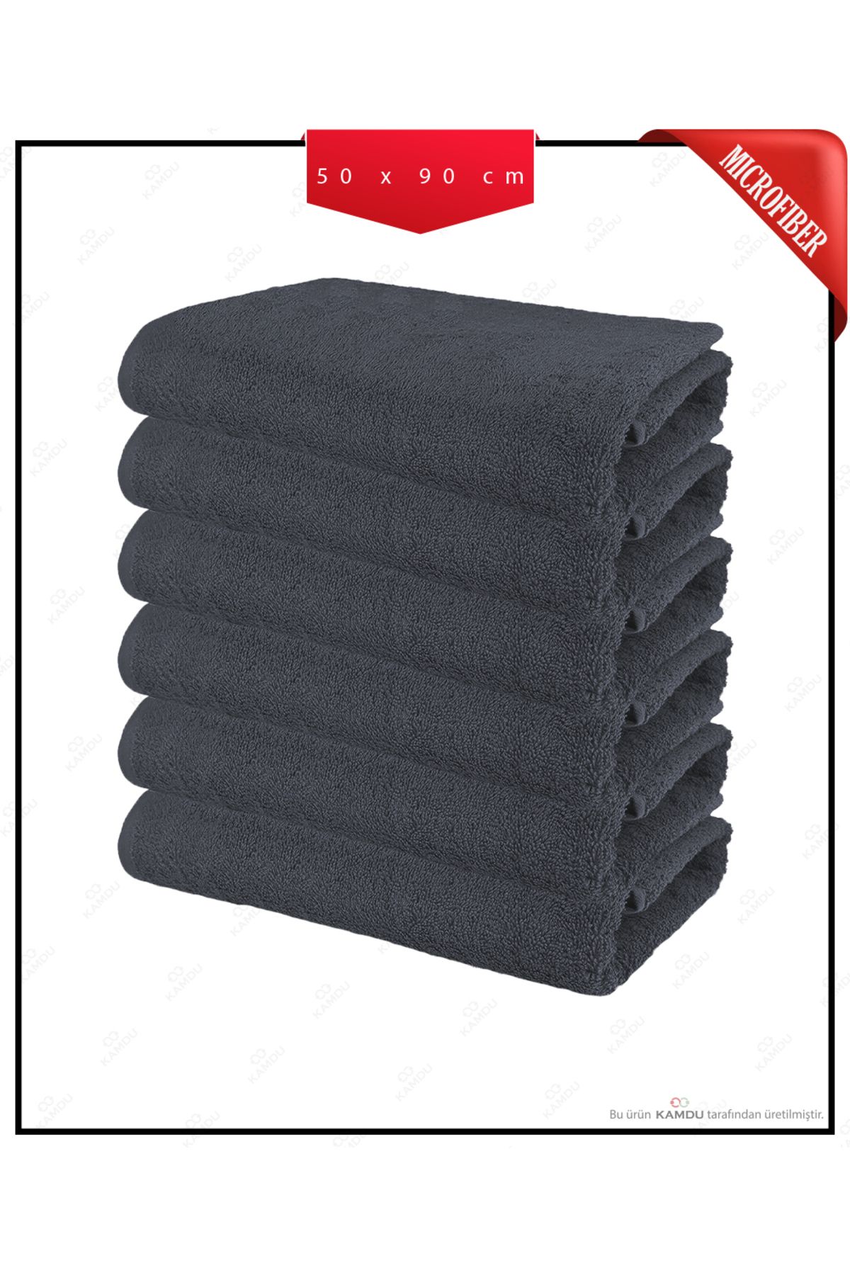 QURRY 6 Adet 50 x 90 cm Mikrofiber Havlu, Boya Tutmaz Havlu, Yüksek Sıvı Emer, Güzellik Merkezi Havlusu