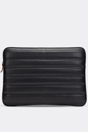 MORCA Kapitone Laptop Kılıfı 15.6 & 16 Inç Düz Siyah