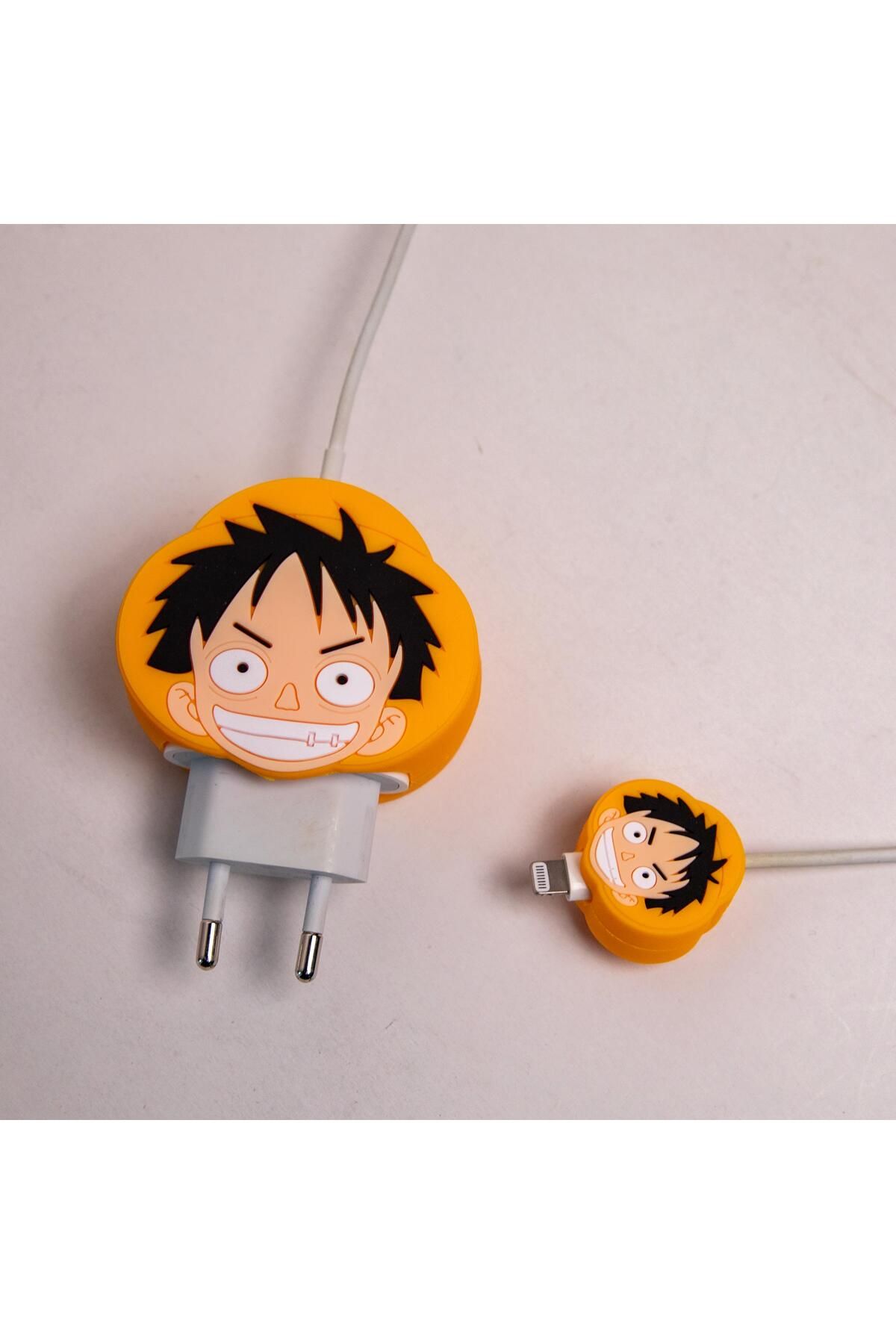 Piraye Gift One Piece Luffy Şarj Koruyucu Başlığı Ve Kablo Koruyucu Set