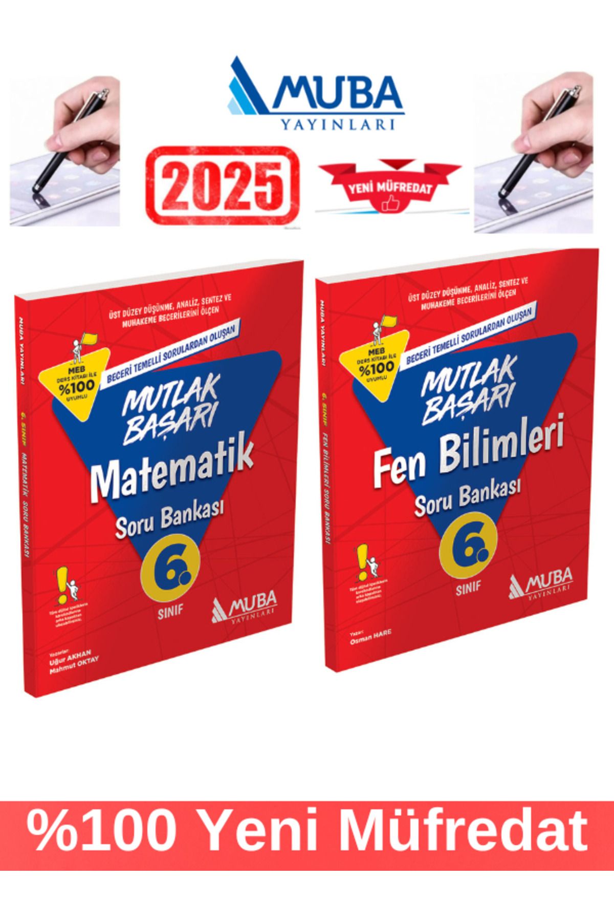 Orijinal Yayınları Muba 2025 6.Sınıf Mutlak Başarı Matematik-Fen  %100 Yeni Müfredat Soru Bankası+Kalem