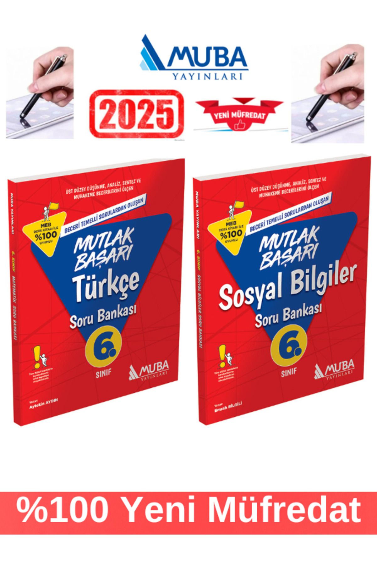 Orijinal Yayınları Muba 2025 6.Sınıf Mutlak Başarı Türkçe-Sosyal  %100 Yeni Müfredat Soru Bankası+Kalem