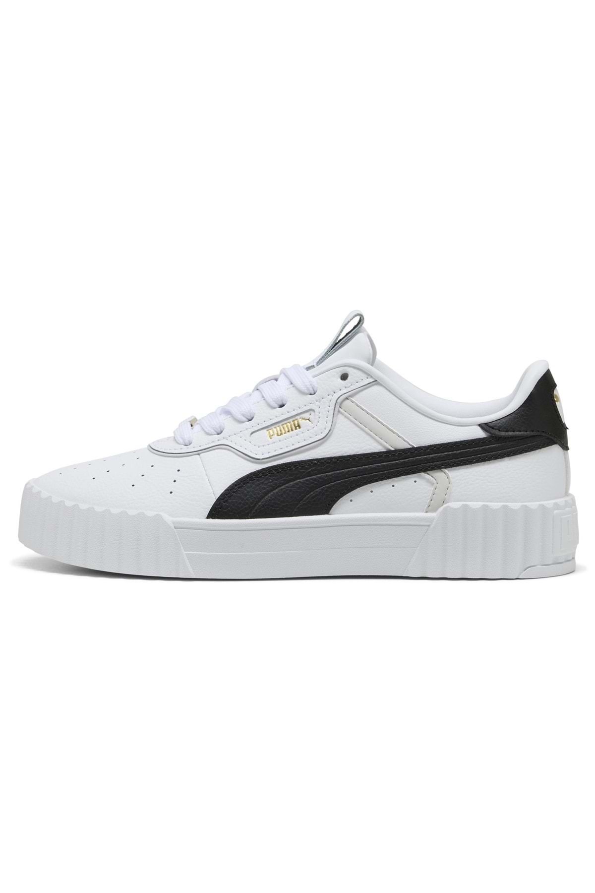 Puma 400724 Carina 3.0 Lüxe Sneaker Unisex Spor Ayakkabı BEYAZ-SİYAH