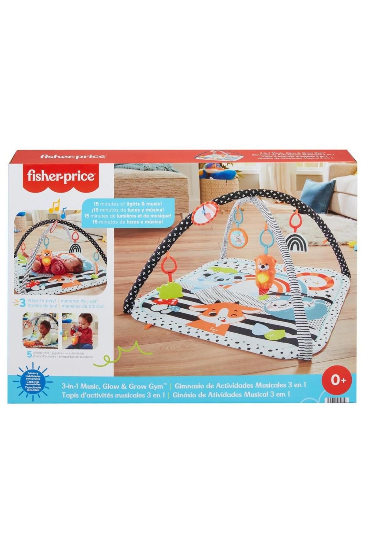 mrpurple HBP41 Fisher-Price® Neşeli Hayvanlar 3ü1 Arada Jimnastik Merkezi