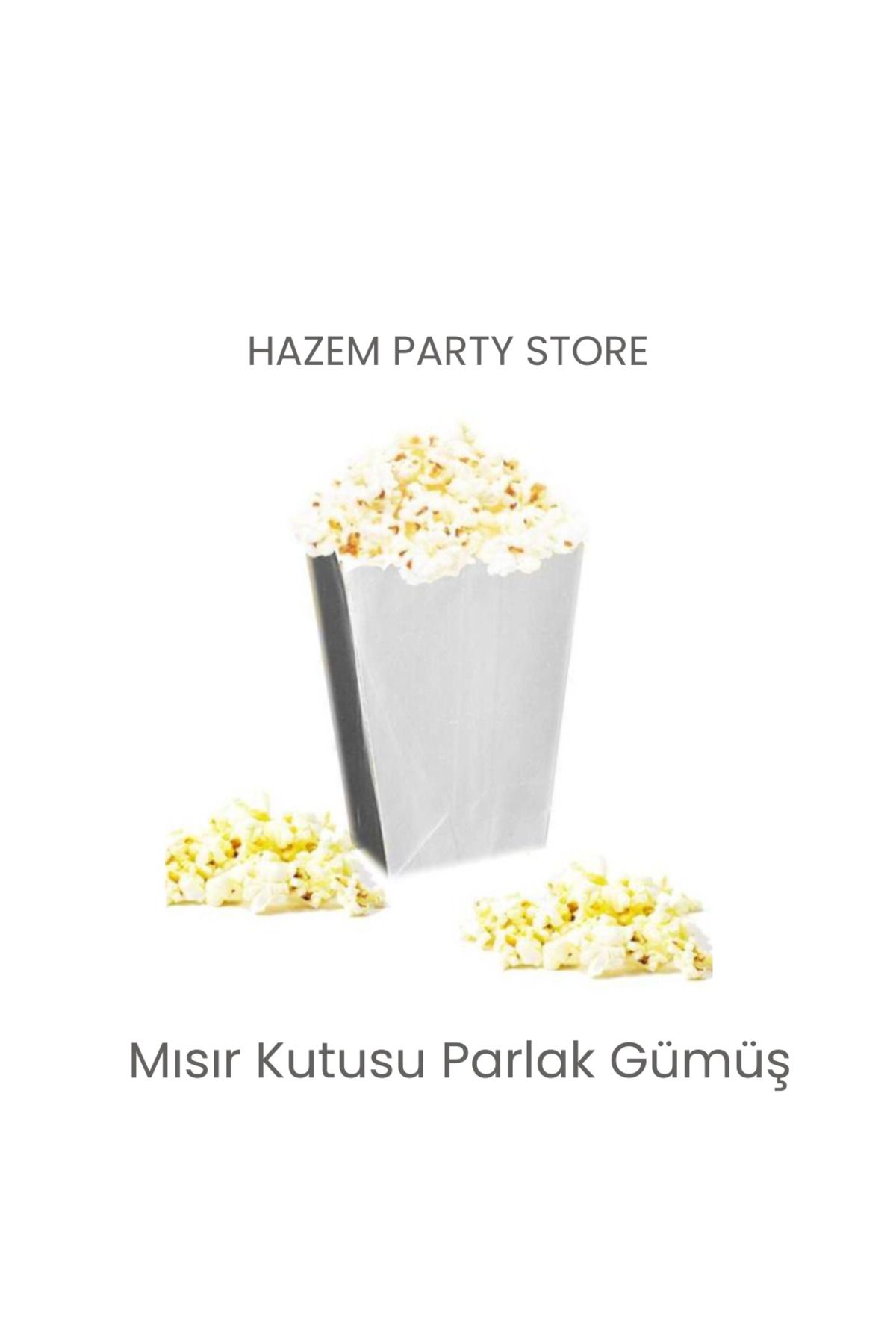 Big Party Mısır Kutusu Parlak Gümüş