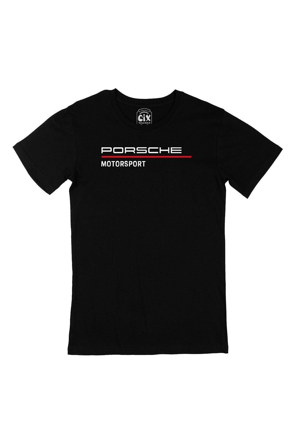 New Shine Porsche Motorsport Siyah Tişört