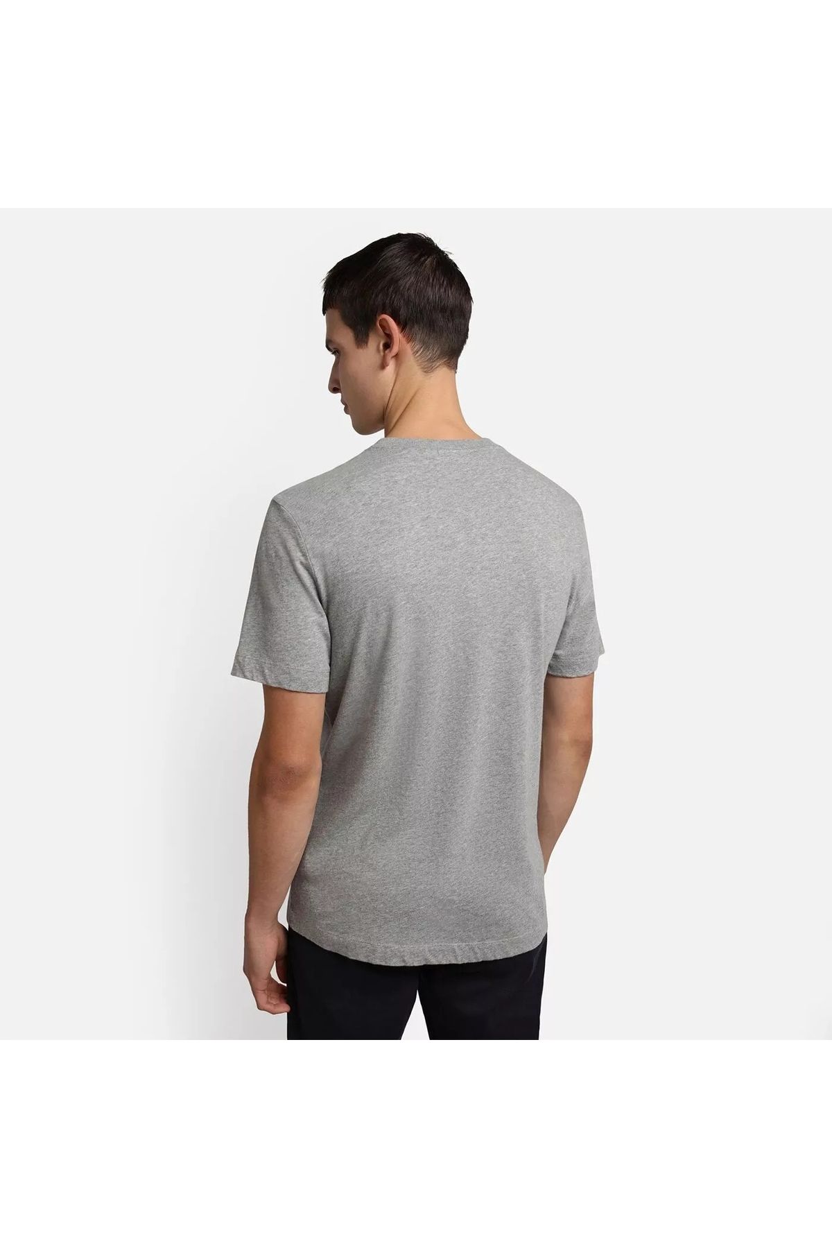 Napapijri-Tricou gri pentru bărbați Napapijri S-Ayas Med Grey Mel 4